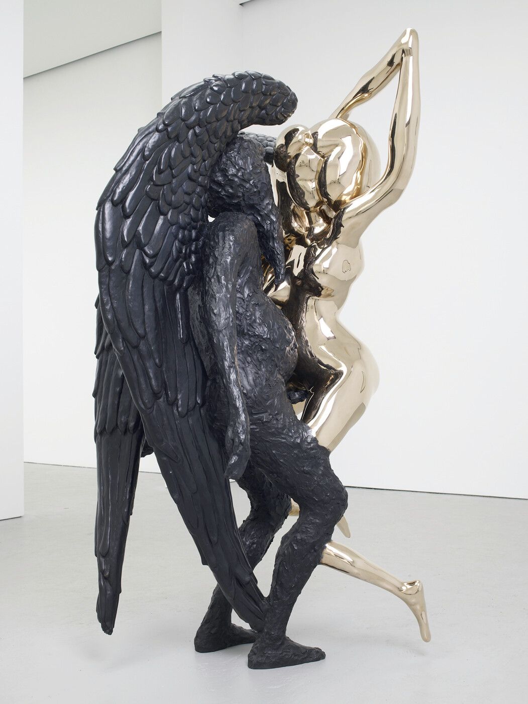 A bronze sculpture by Chris Ofili, titled Annunciation, dated 2006.