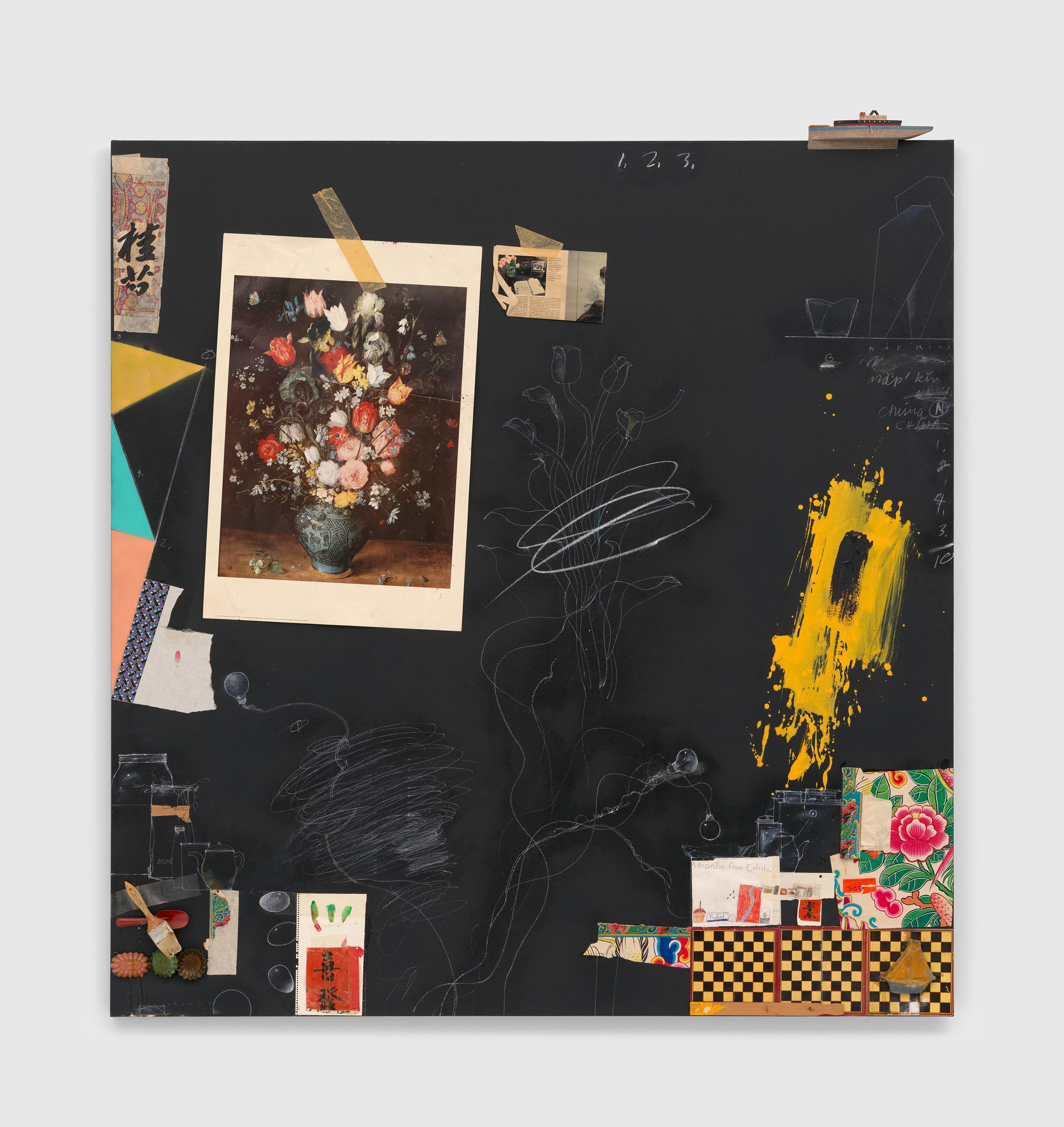 A painting by Raymond Saunders, titled Passages: East, West 1, dated 1987.