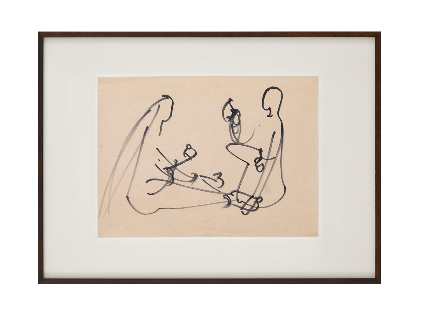 An untitled drawing by Benode Behari Mukherjee, not dated.