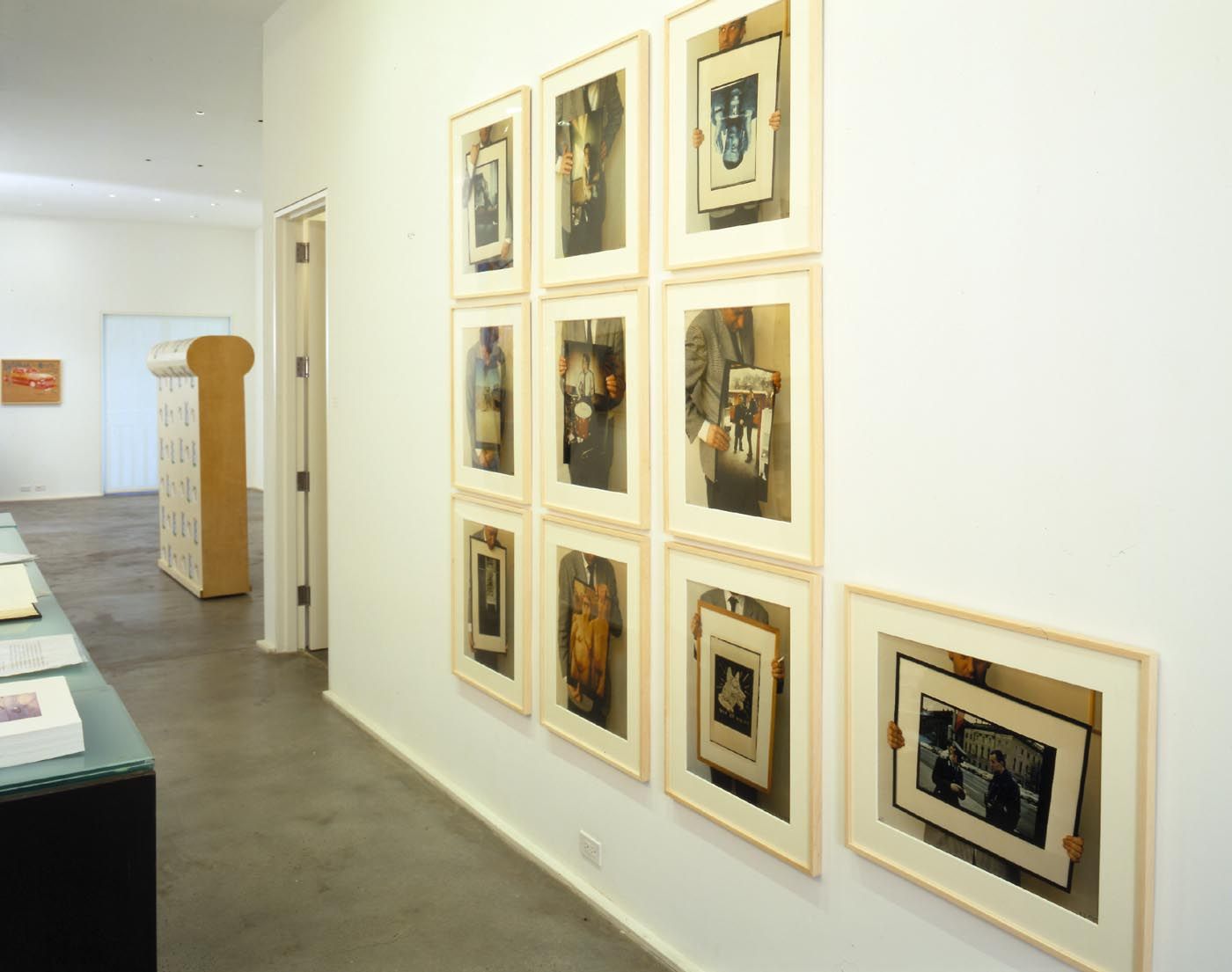 An installation view of the exhibition Martin Kippenberger: Selected Works, at David Zwirner New York, dated 2002.