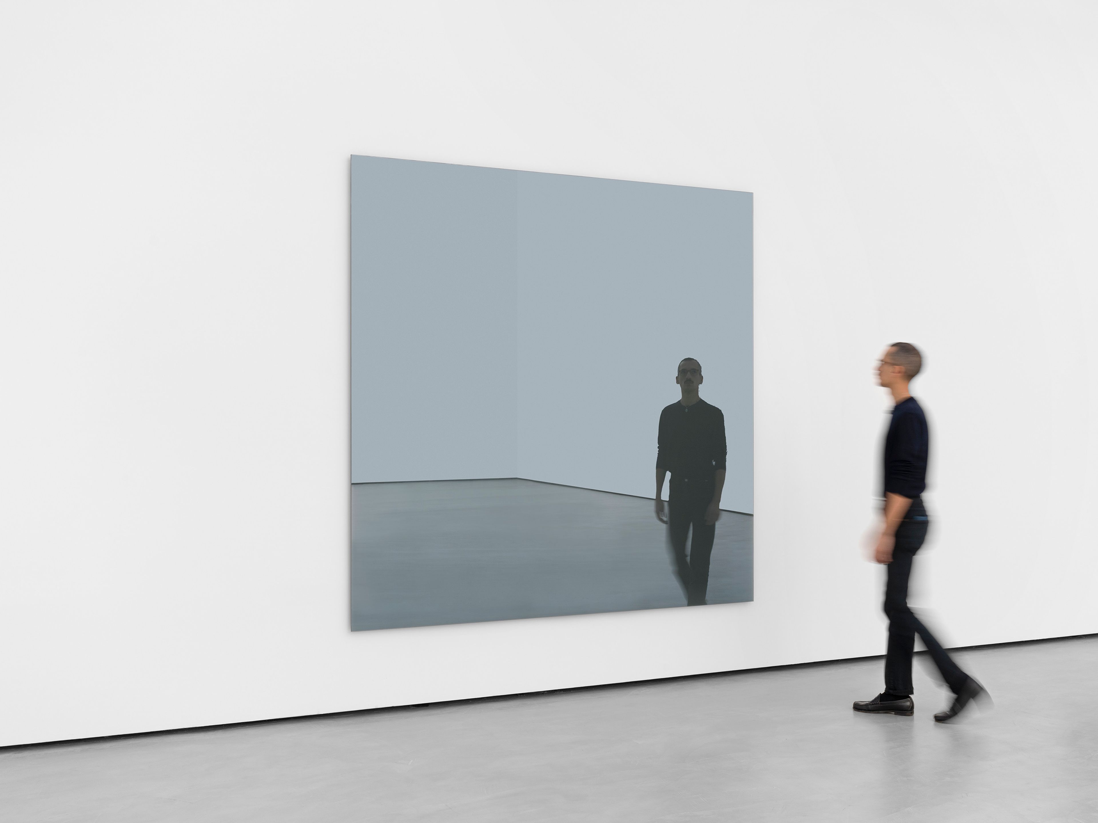 A painting by Gerhard Richter, titled Grauer Spiegel (Gray Mirror), dated 2018.