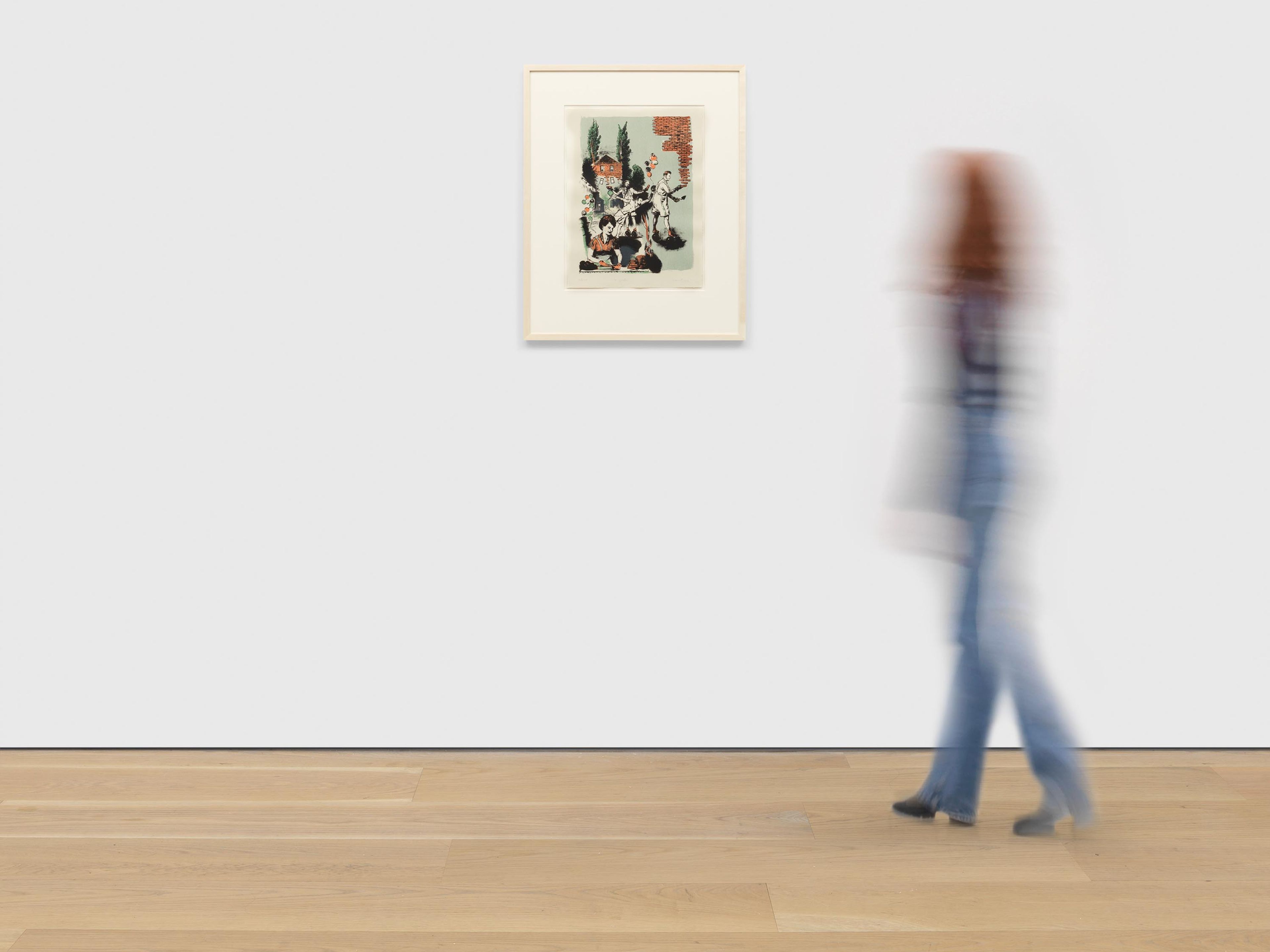 A print by Neo Rauch, titled Ziegelei, dated 2022.