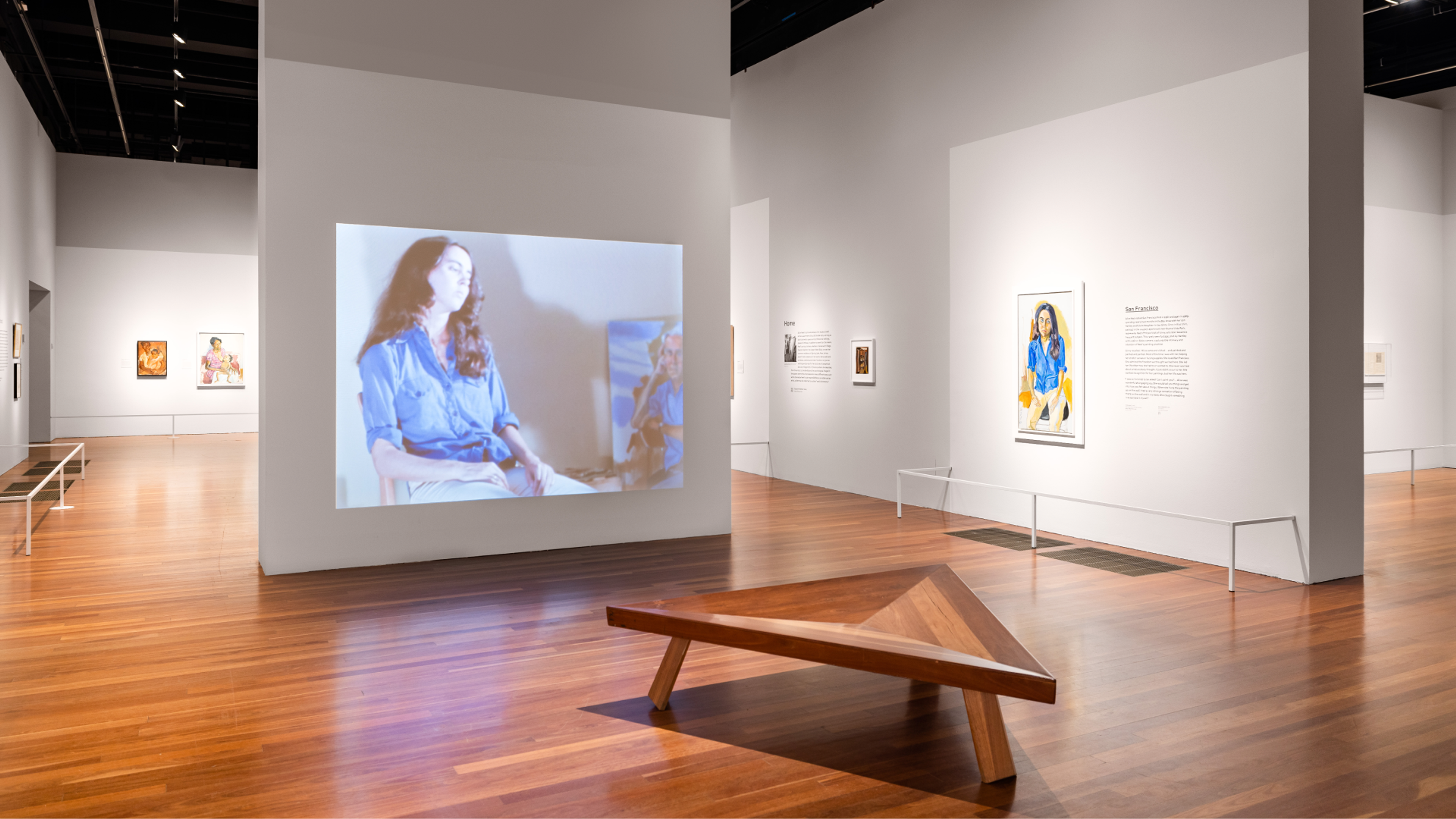 Installation view of the exhibition, Alice Neel: People Come First, at de Young Museum in San Francisco, dated 2022.