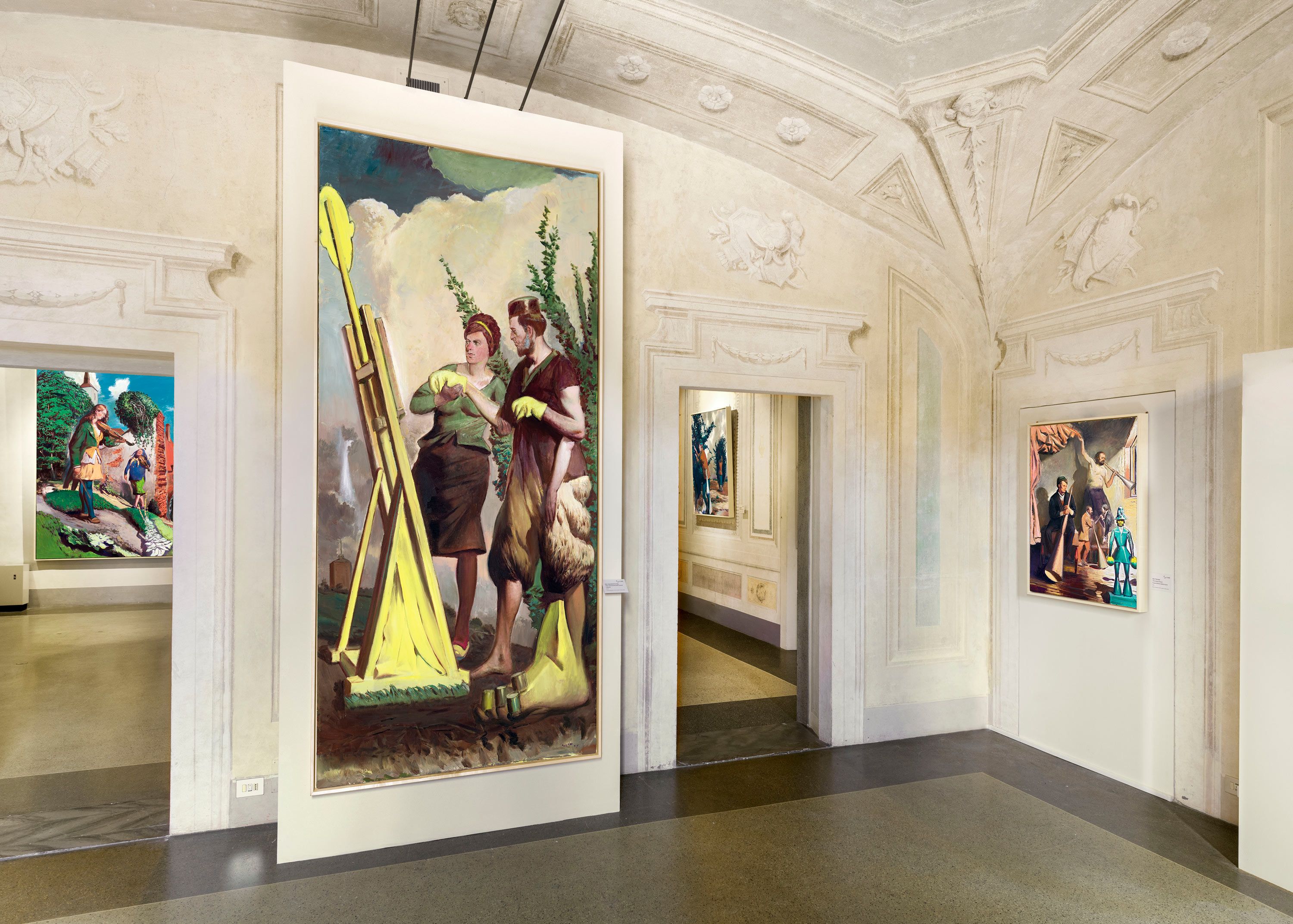 Installation view, Neo Rauch: Works from 2008 to 2019, 2019, Palazzo Pitti, Florence