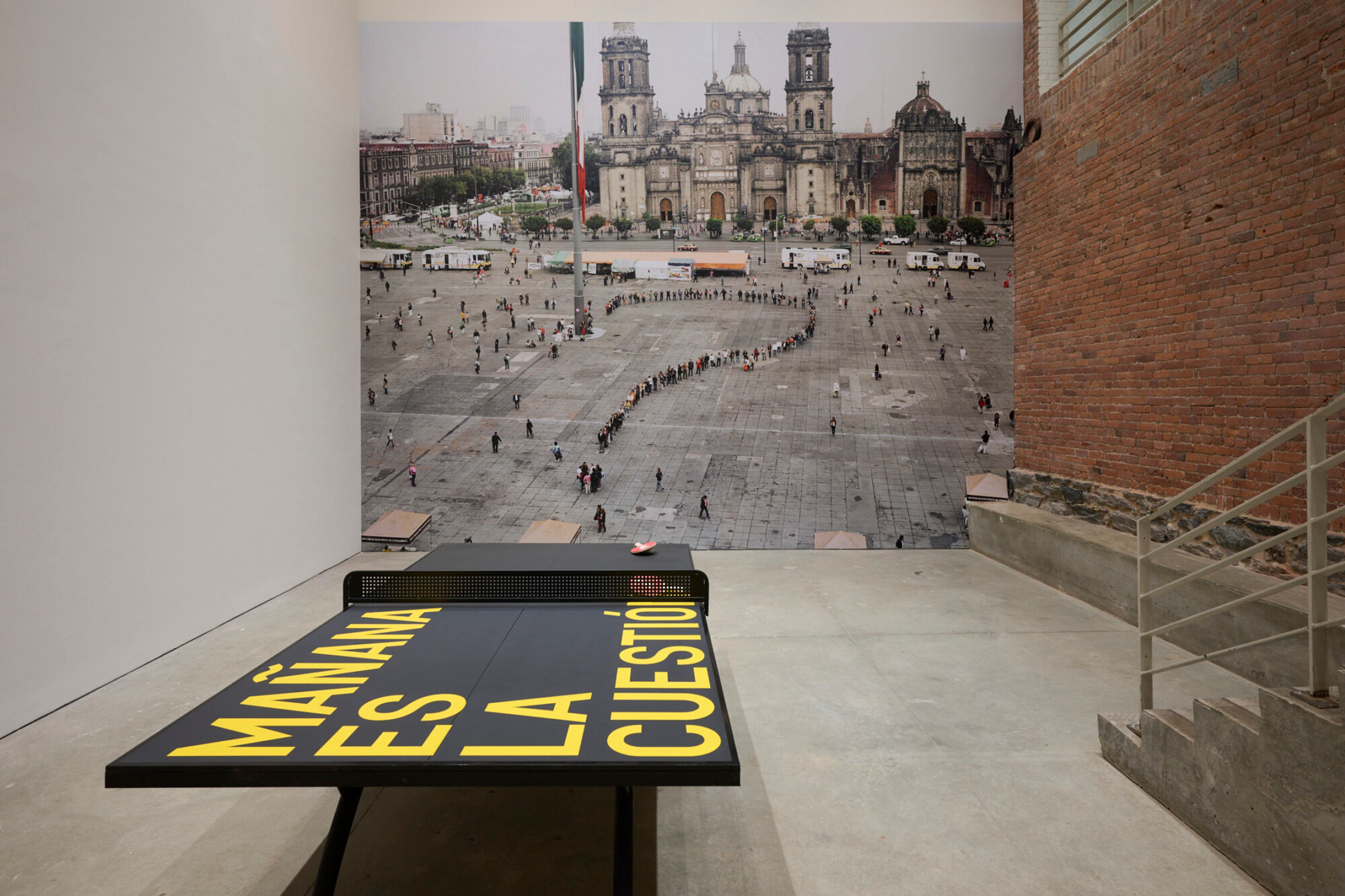  Installation view of the exhibition "Rirkrit Tiravanija: A LOT OF PEOPLE" at MoMA PS1, 2023