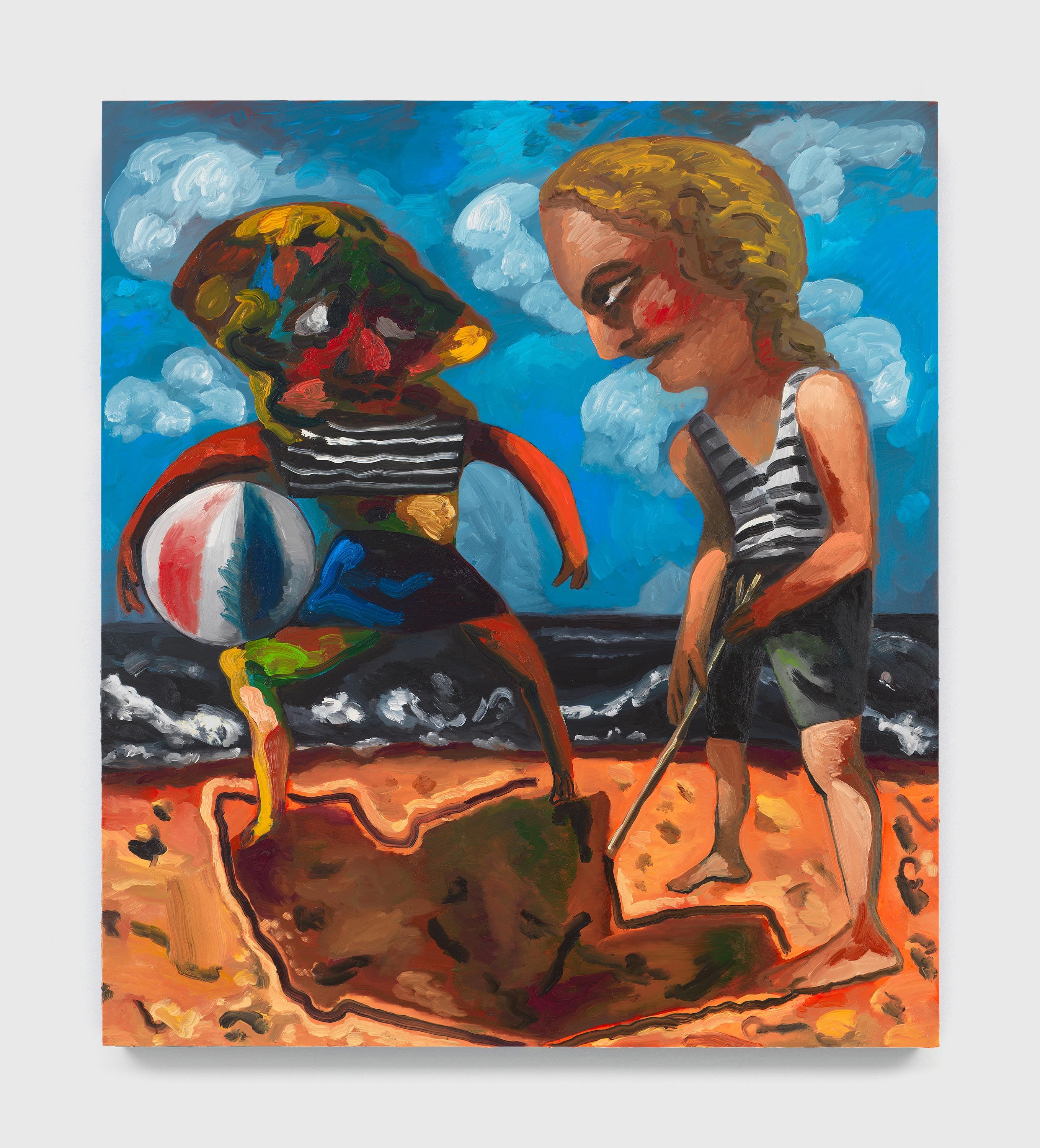 A painting by Dana Schutz, titled Day Drawing, dated 2020.