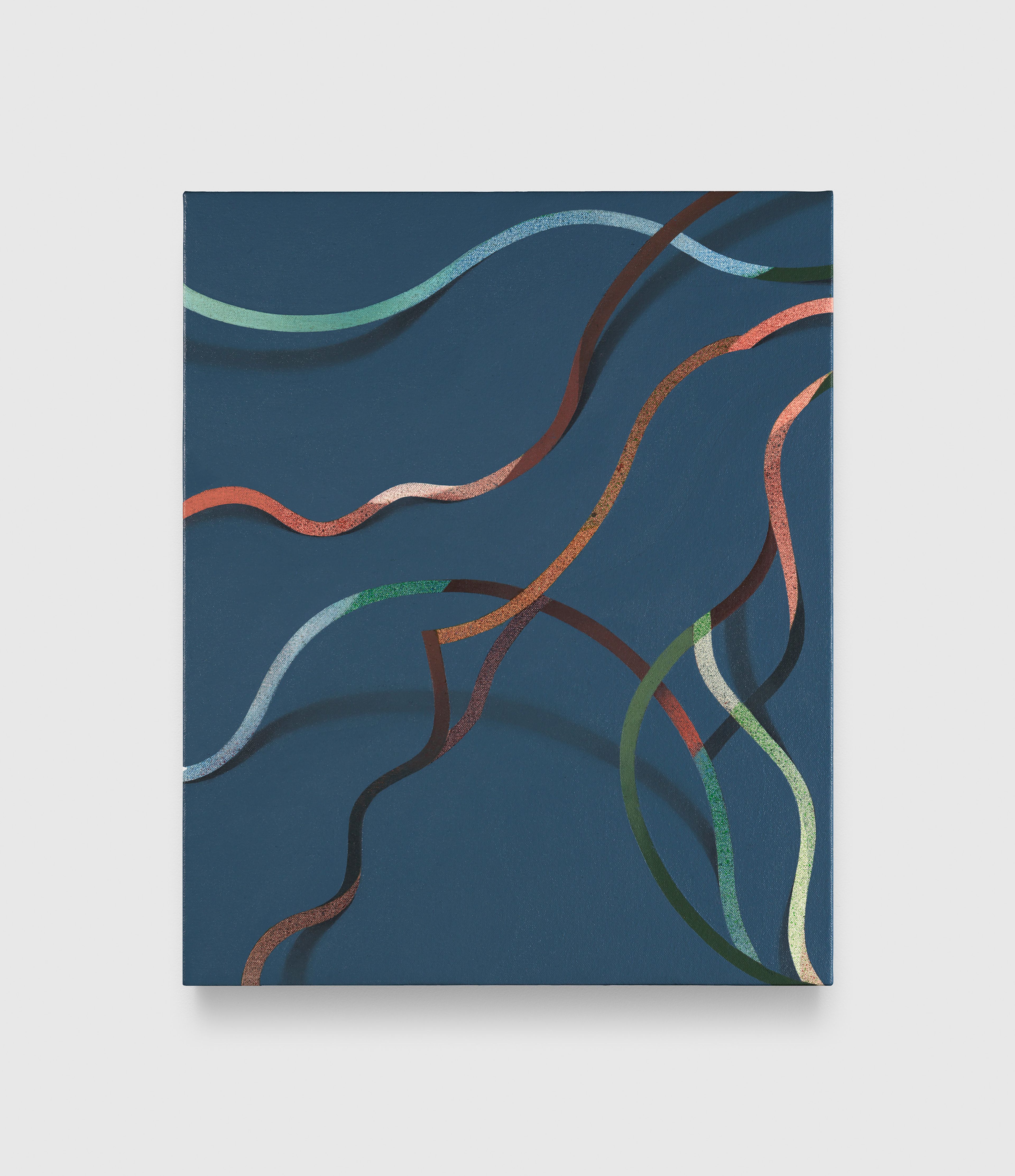 A painting by Tomma Abts, titled Saeben, dated 2019.