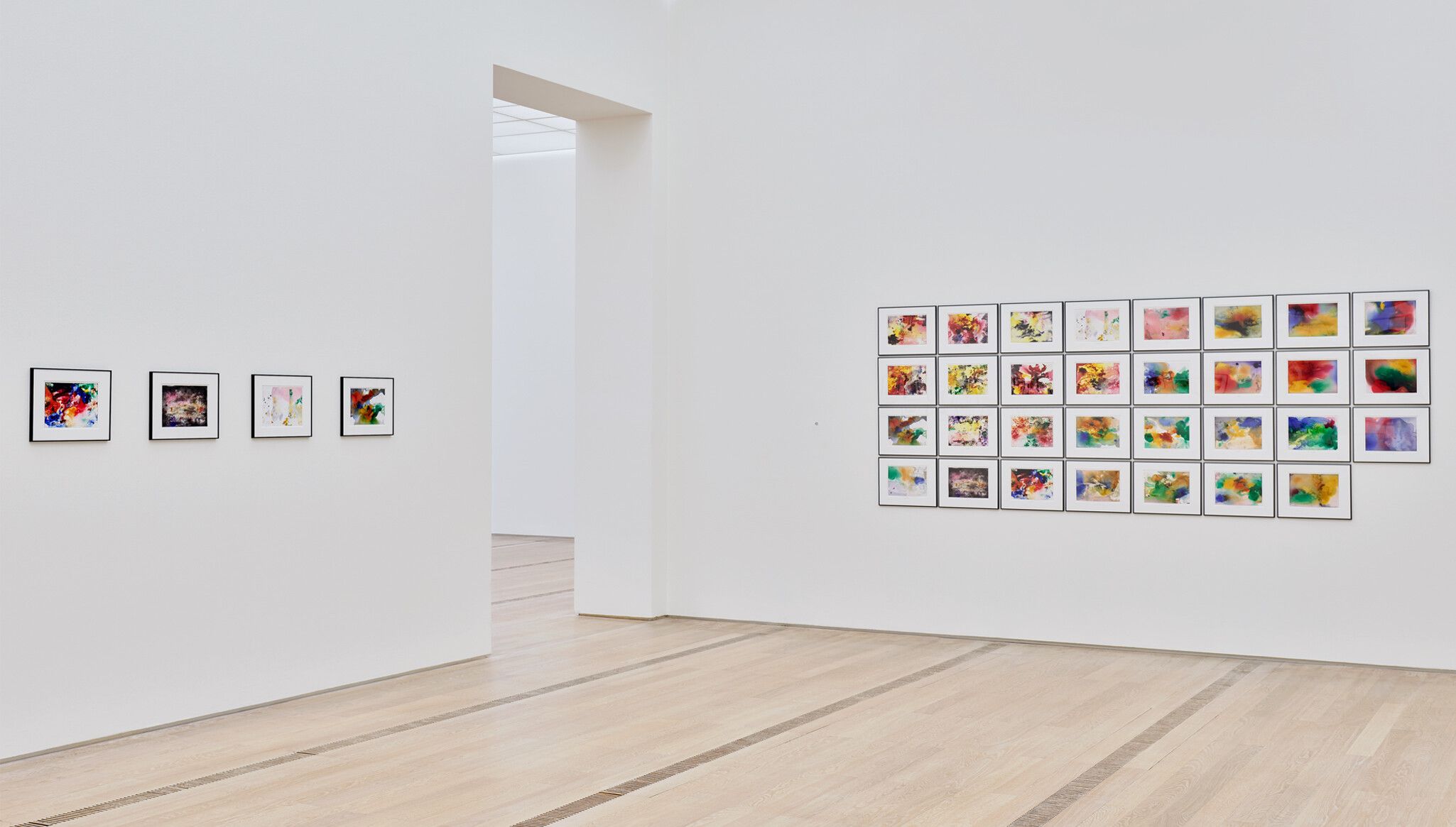 Installation view of Gerhard Richter’s "mood" series, at Fondation Beyeler, in Riehen, dated 2022