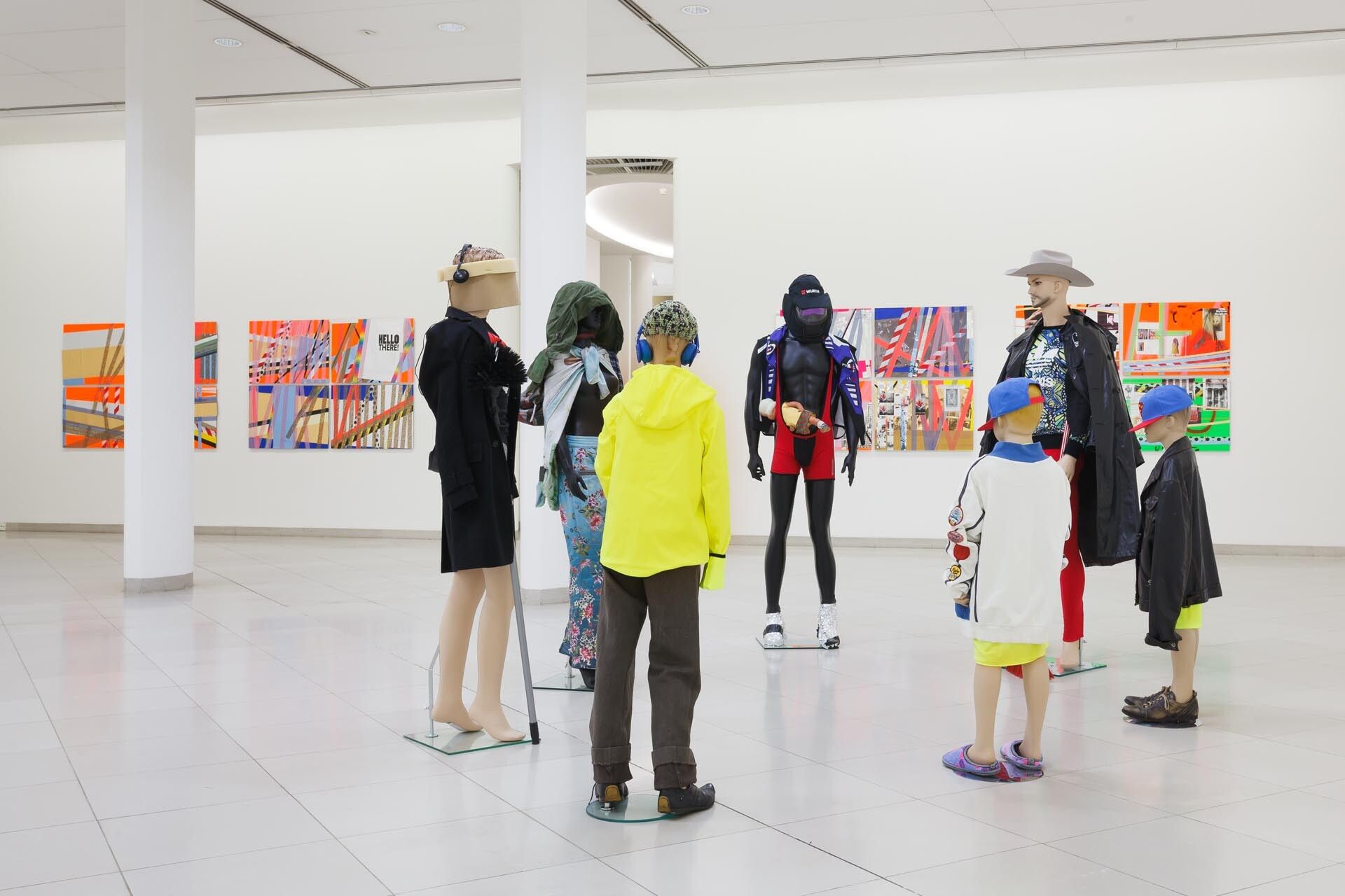 A sculpture by Isa Genzken, titled Schauspieler III, 1, dated 2015.
