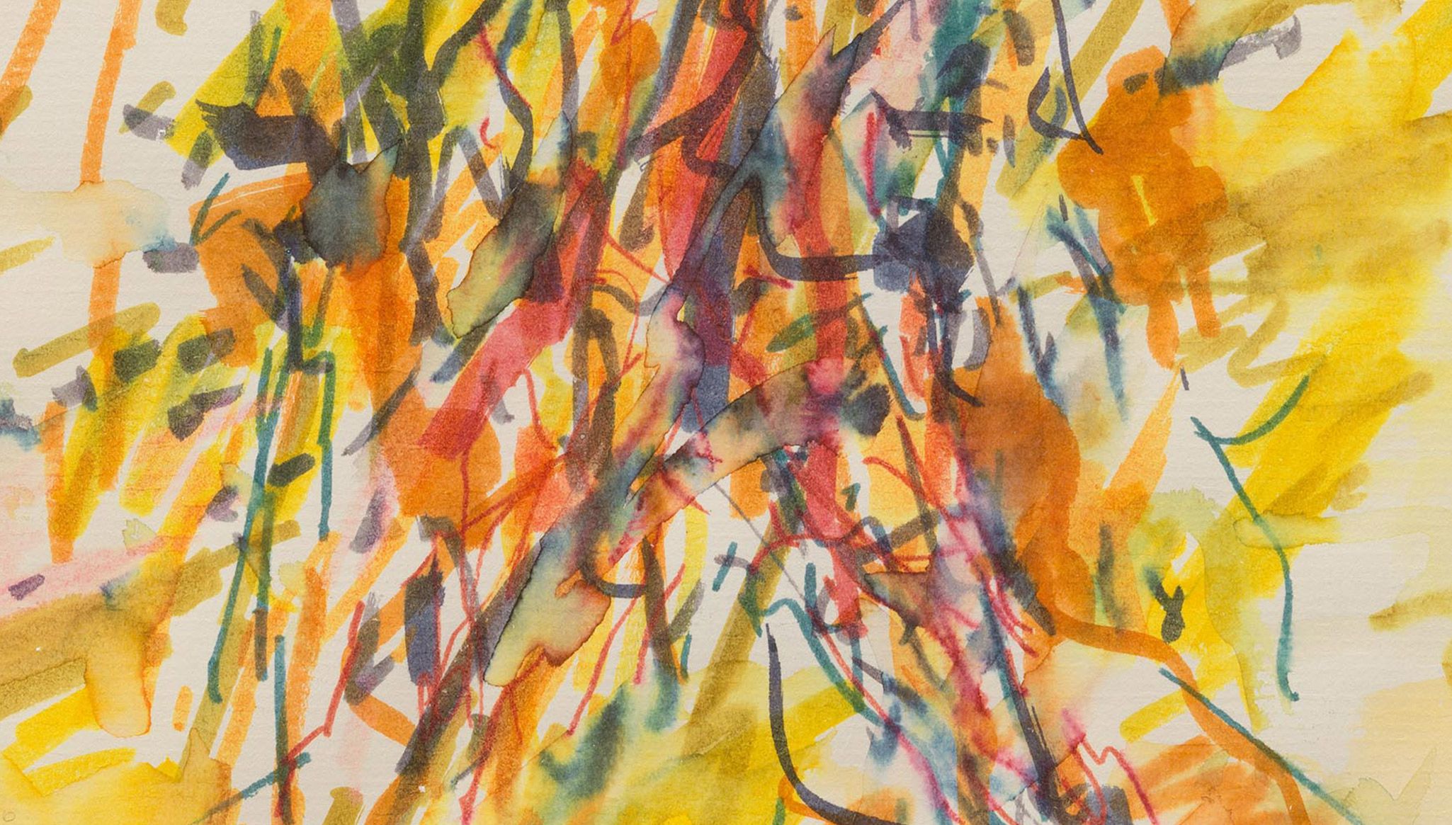 A detail of an untitled painting by Elaine De Kooning, dated 1980