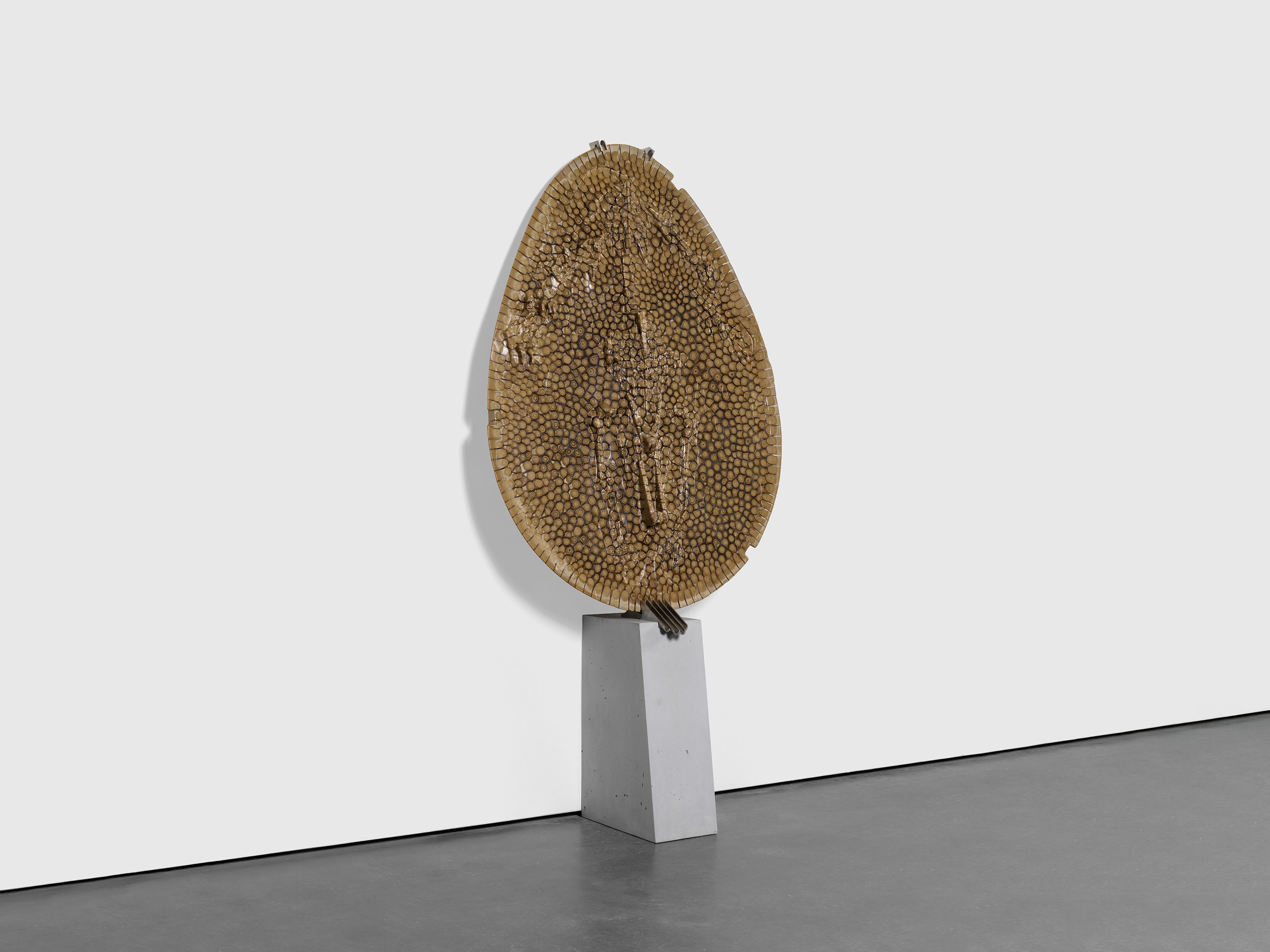A sculpture by Andra Ursuta, titled Private Dancer (Foreskin Mince), dated 2025