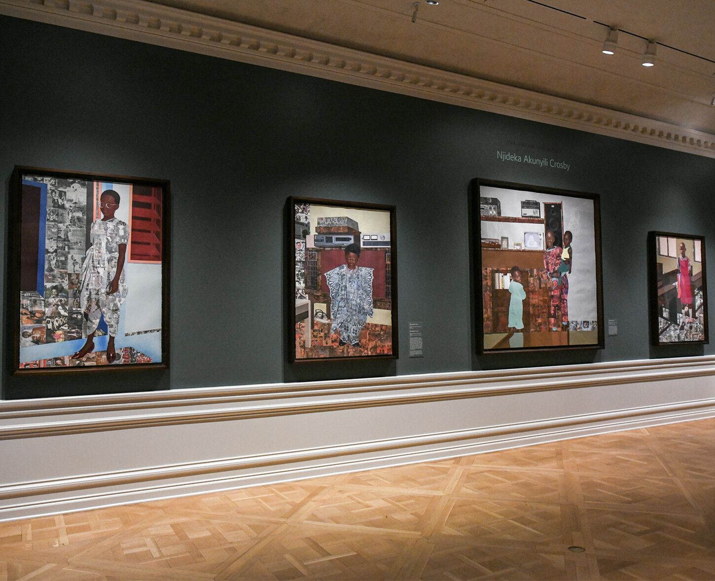 An Installation view, The Hilton Als Series: Njideka Akunyili Crosby, Huntington Library, Art Museum, and Botanical Gardens, San Marino, dated 2023