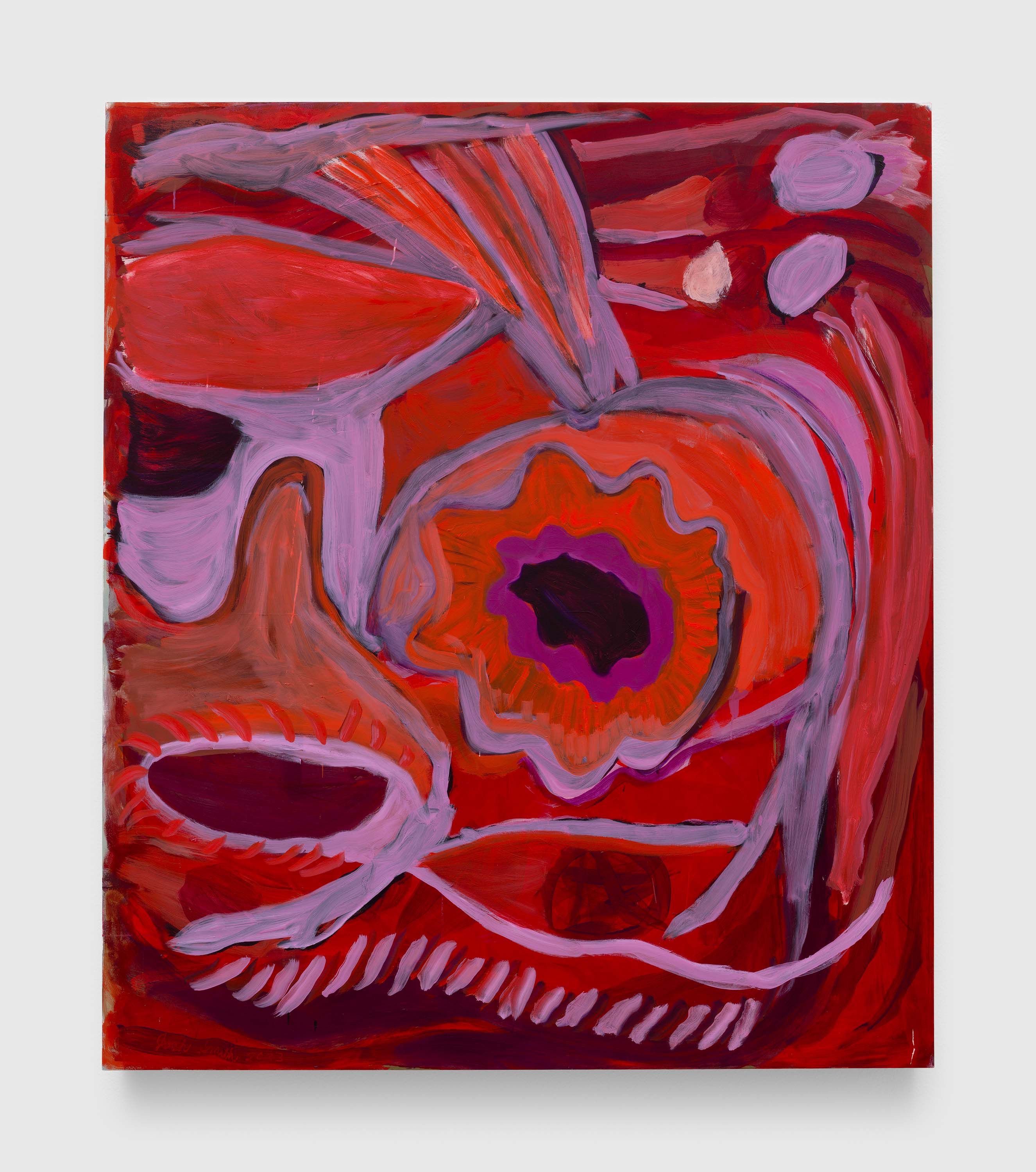 A painting by Josh Smith, titled The Road, dated 2023.