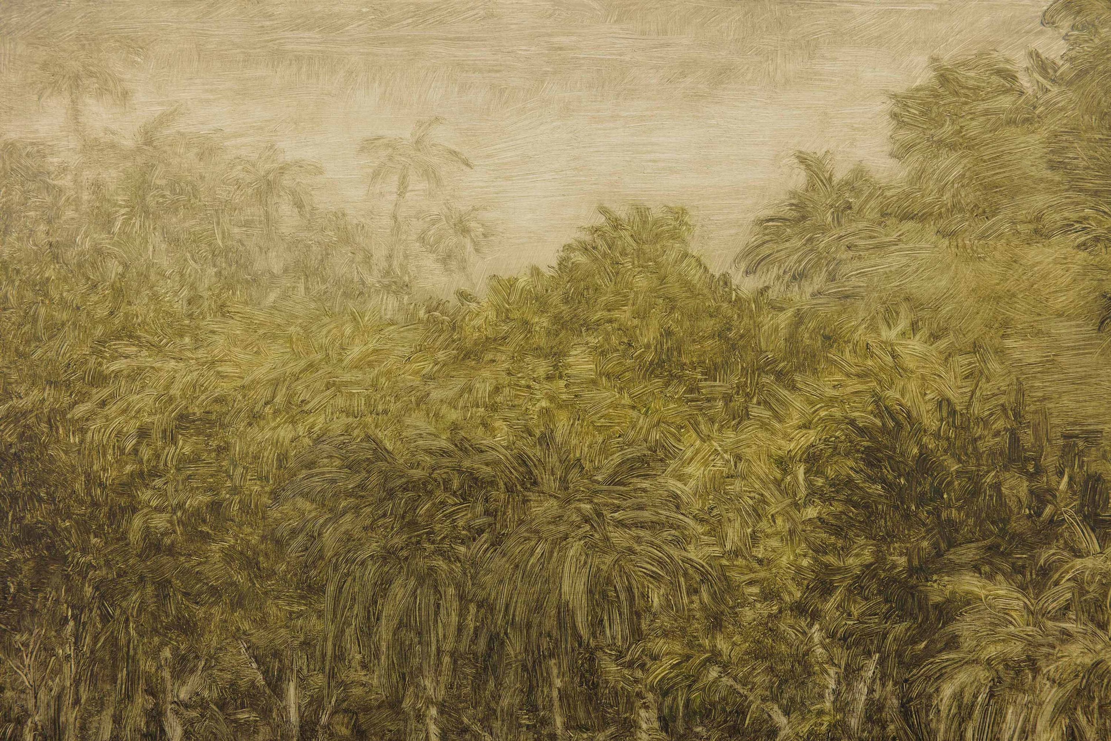 A detail from painting by Lucas Arruda, called Untitled (from the Deserto-Modelo series), dated 2022.