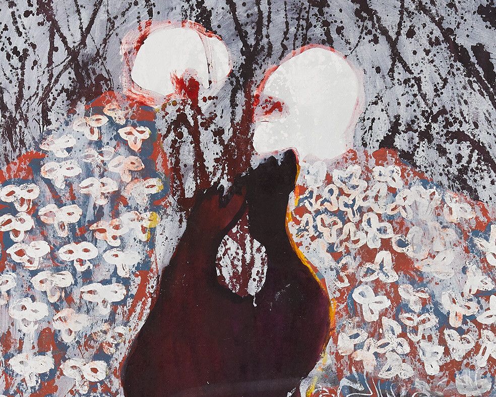 A detial form a work by Portia Zvavahera, titled This is where I travelled [3], dated 2020.