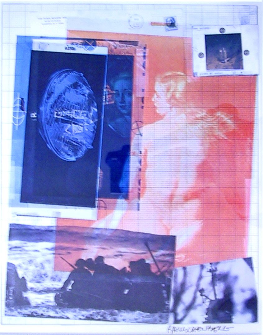 A print by Robert Rauschenberg, titled The Paris Review, dated 1965