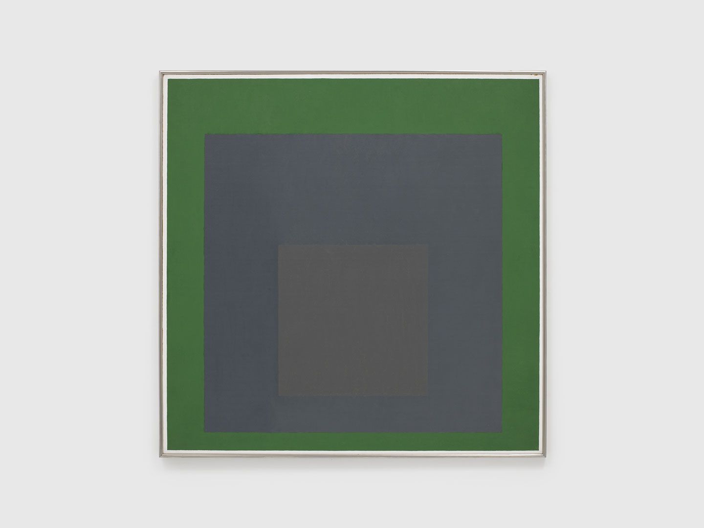 A painting by Josef Albers, titled Homage to the Square, dated 1966.