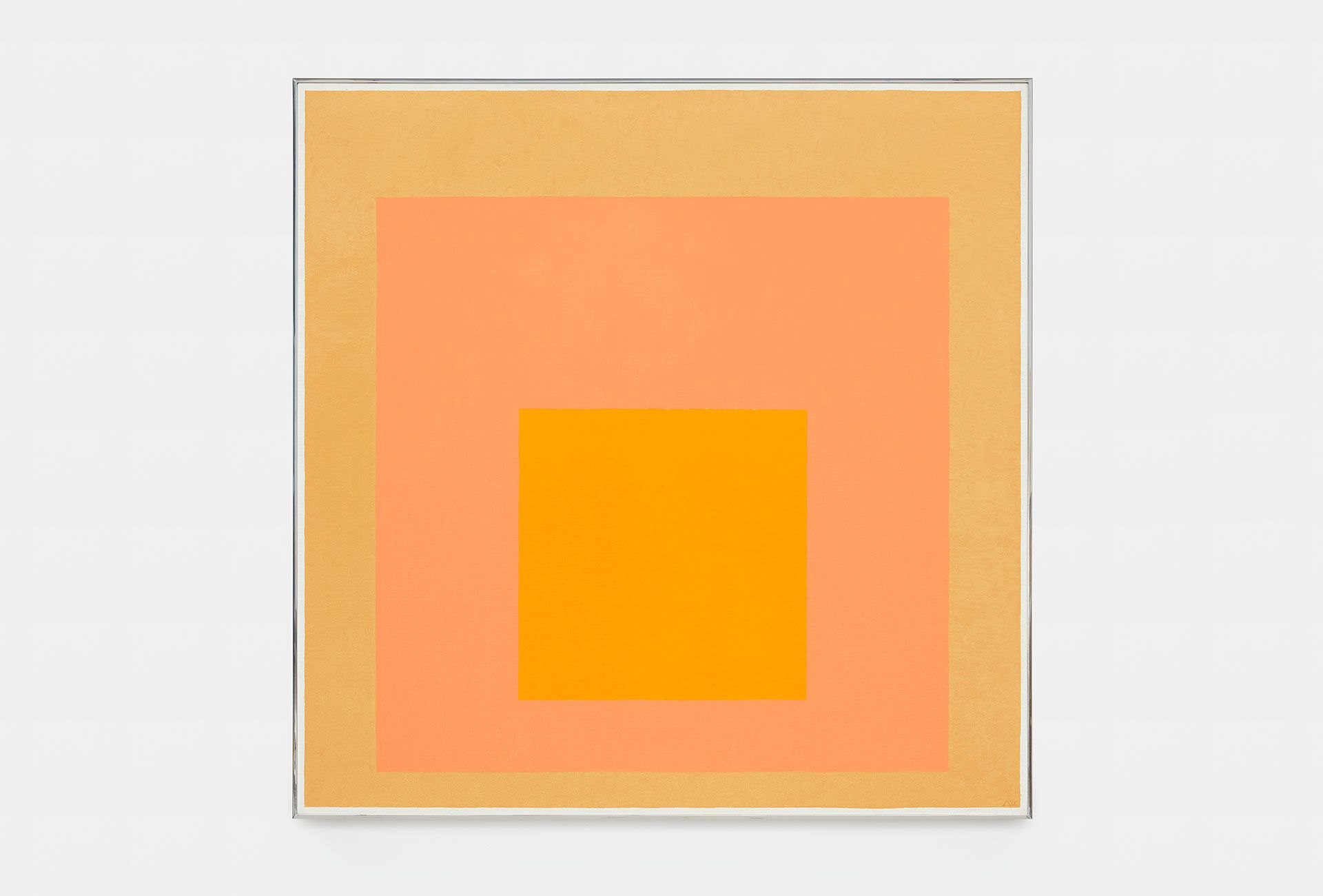 A painting by Josef Albers titled Homage to the Square, dated 1971.