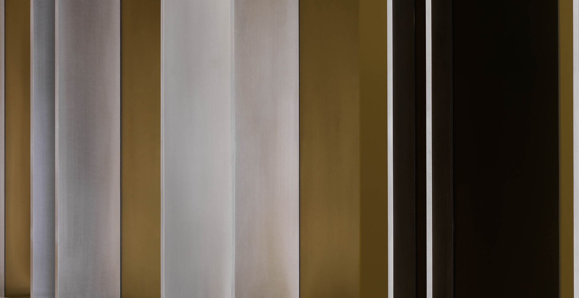A detail from an untitled artwork by Donald Judd, dated 1982.