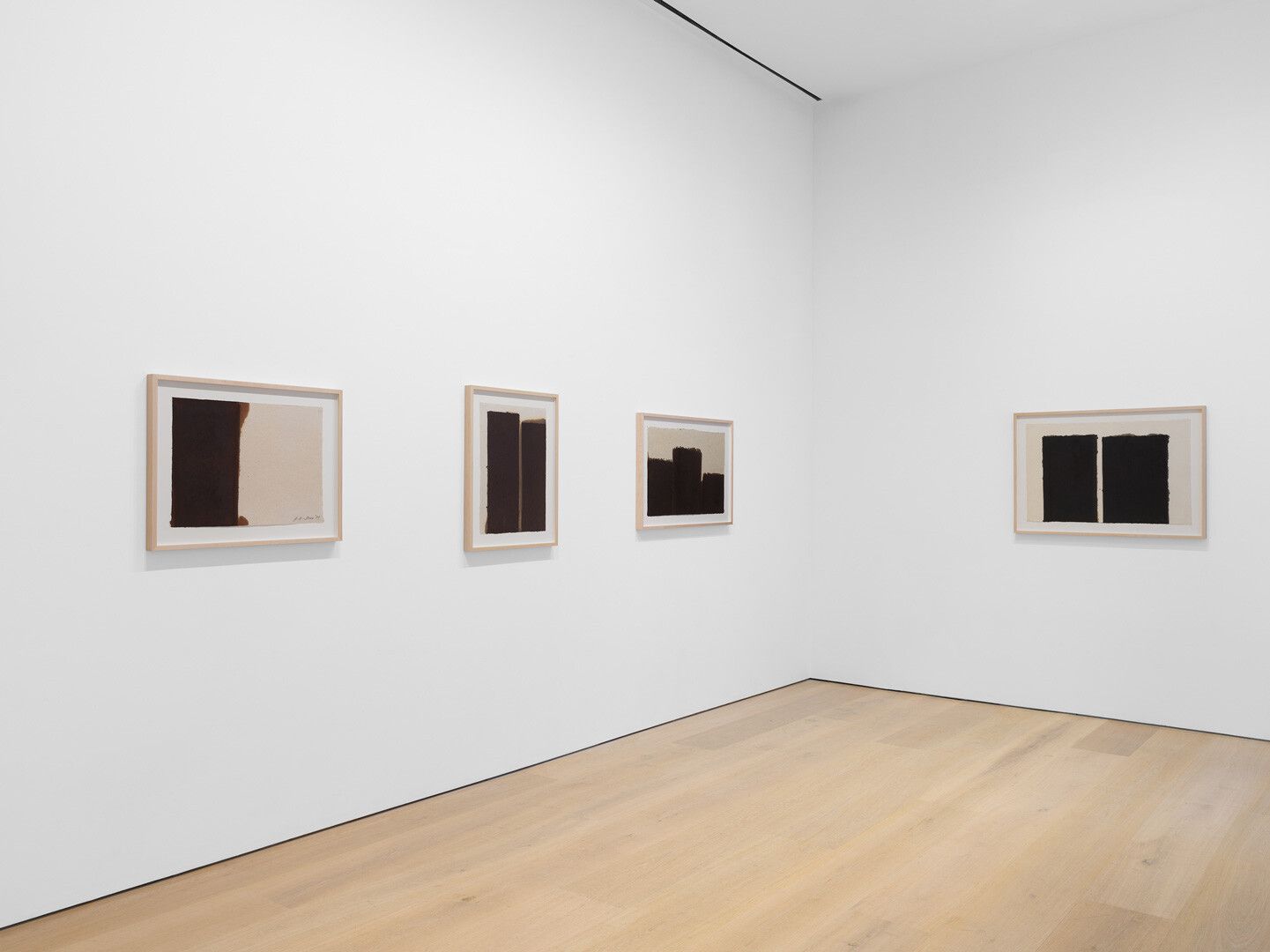 An installation view of works by Yun Hyong-keun, dated 2020