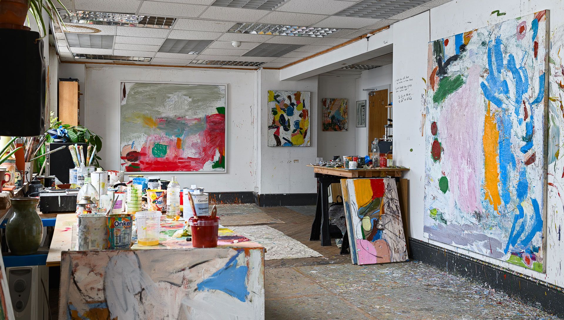 A view of Max Wade's studio in London.
