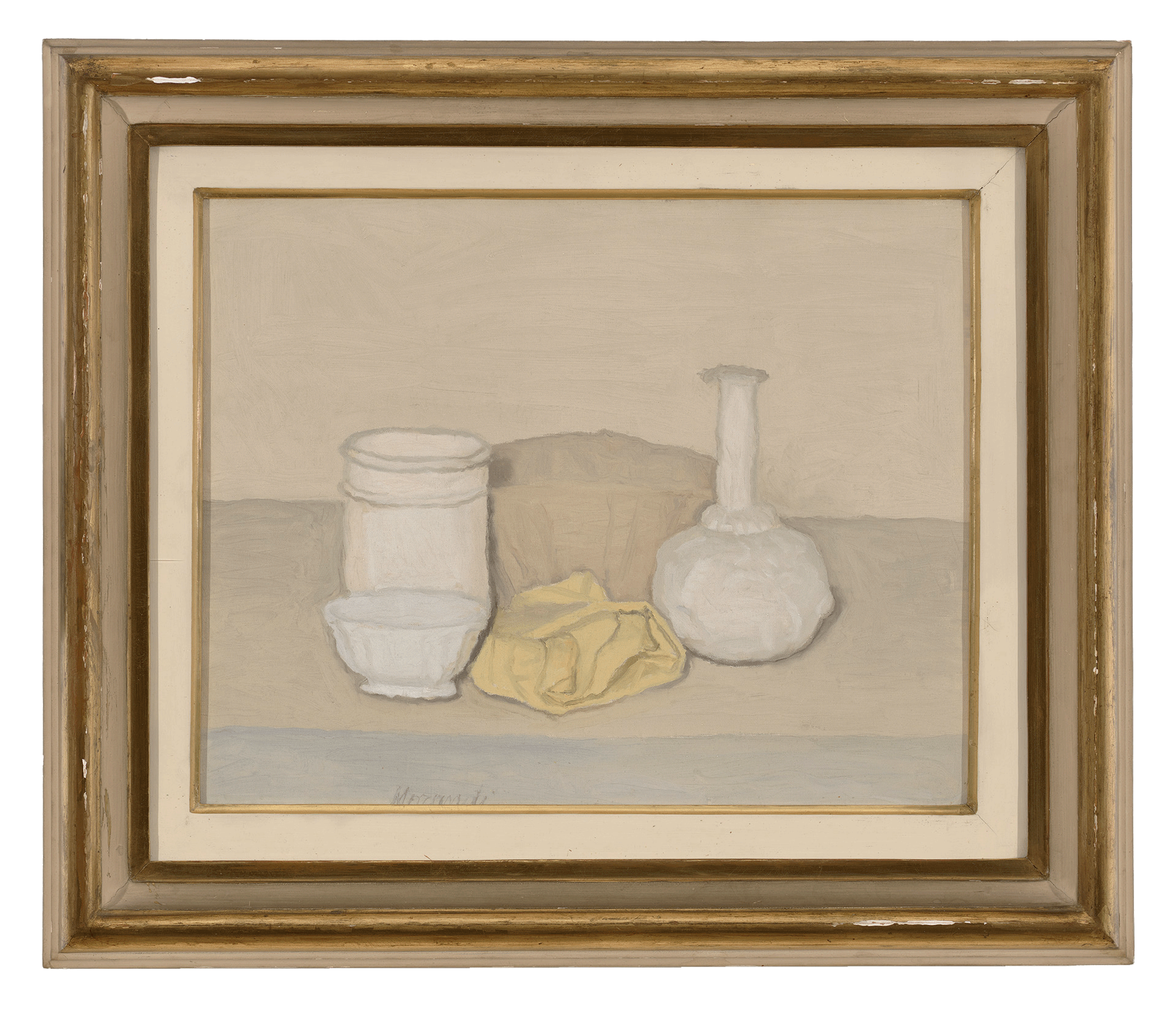 A painting by Giorgio Morandi titled Natura morta (Still Life), dated 1952.