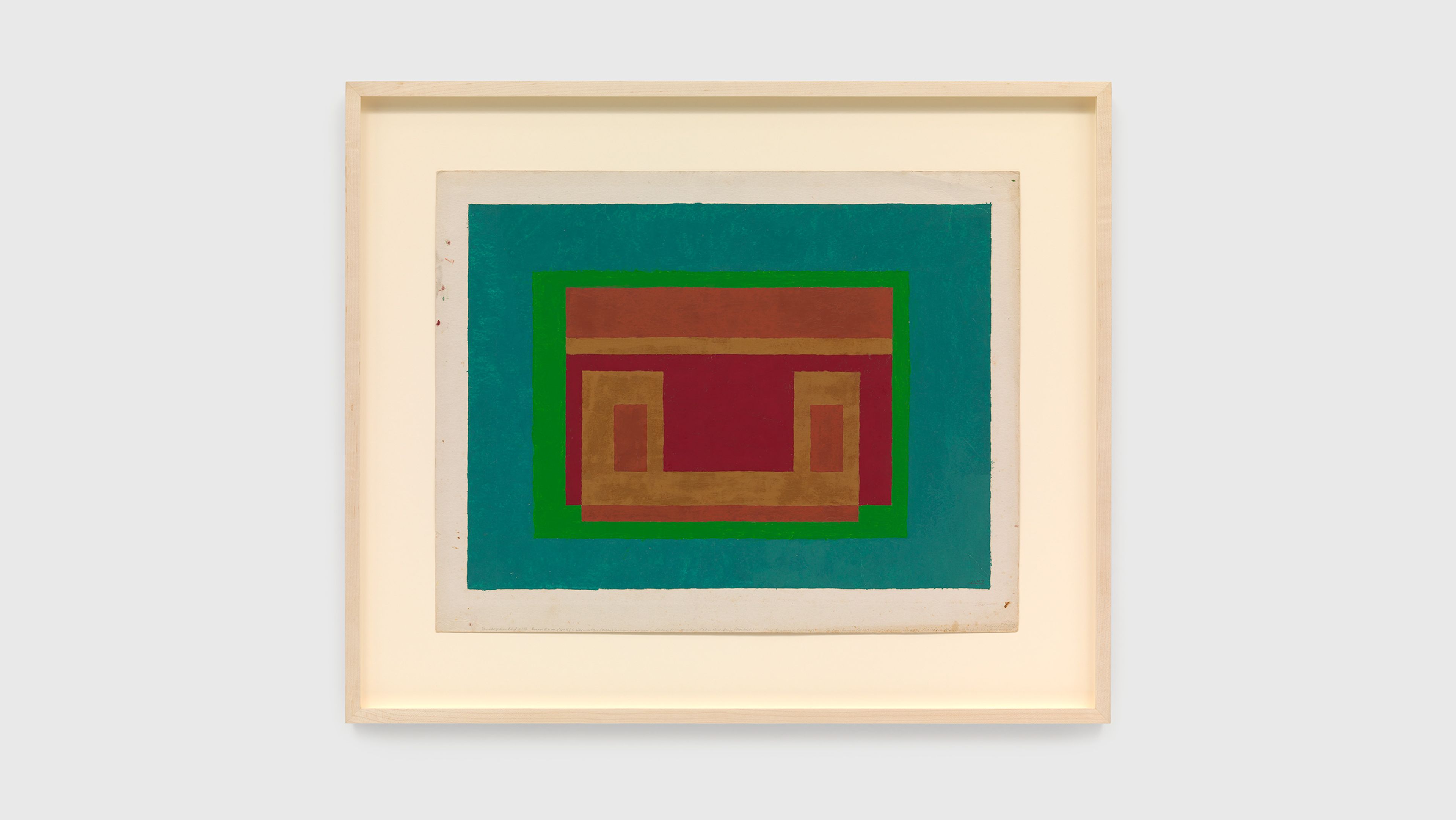 A drawing by Josef Albers, titled Variant/Adobe, dated 1947.