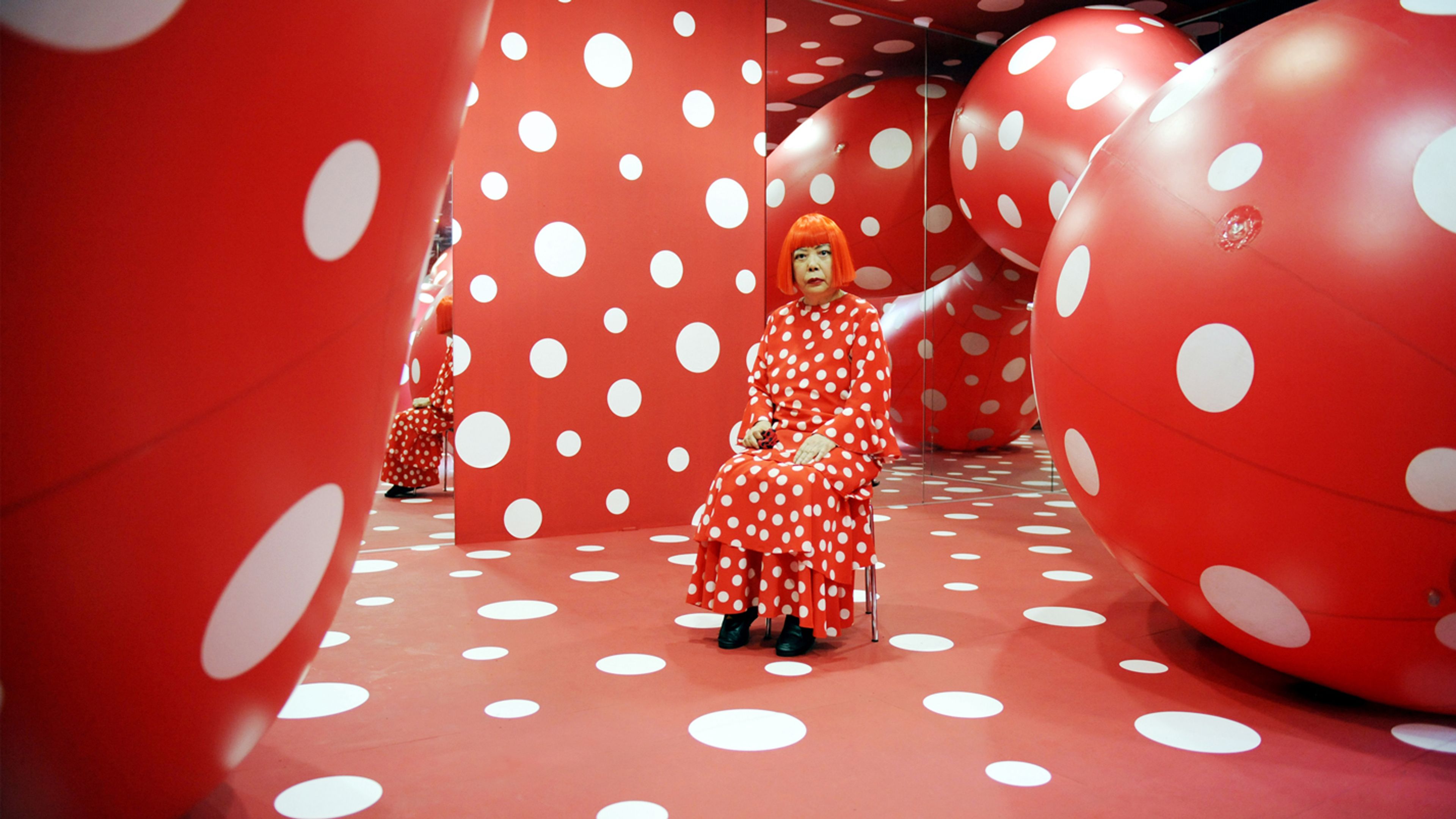 Installation view of Yayoi Kusama and Dots Obsession, 1996-2011