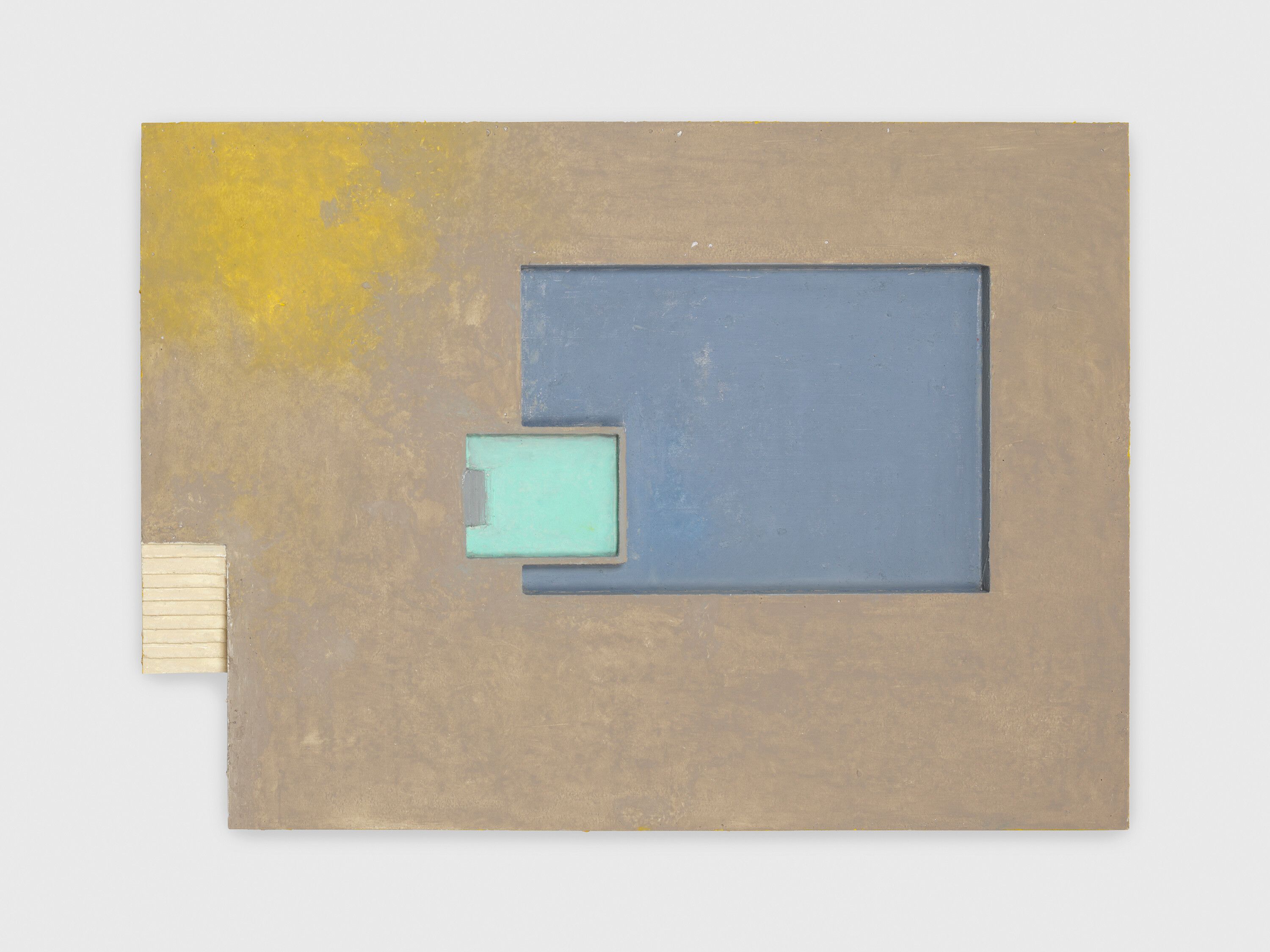 An oil stick on concrete artwork by Harold Ancart, titled Untitled, dated 2021.