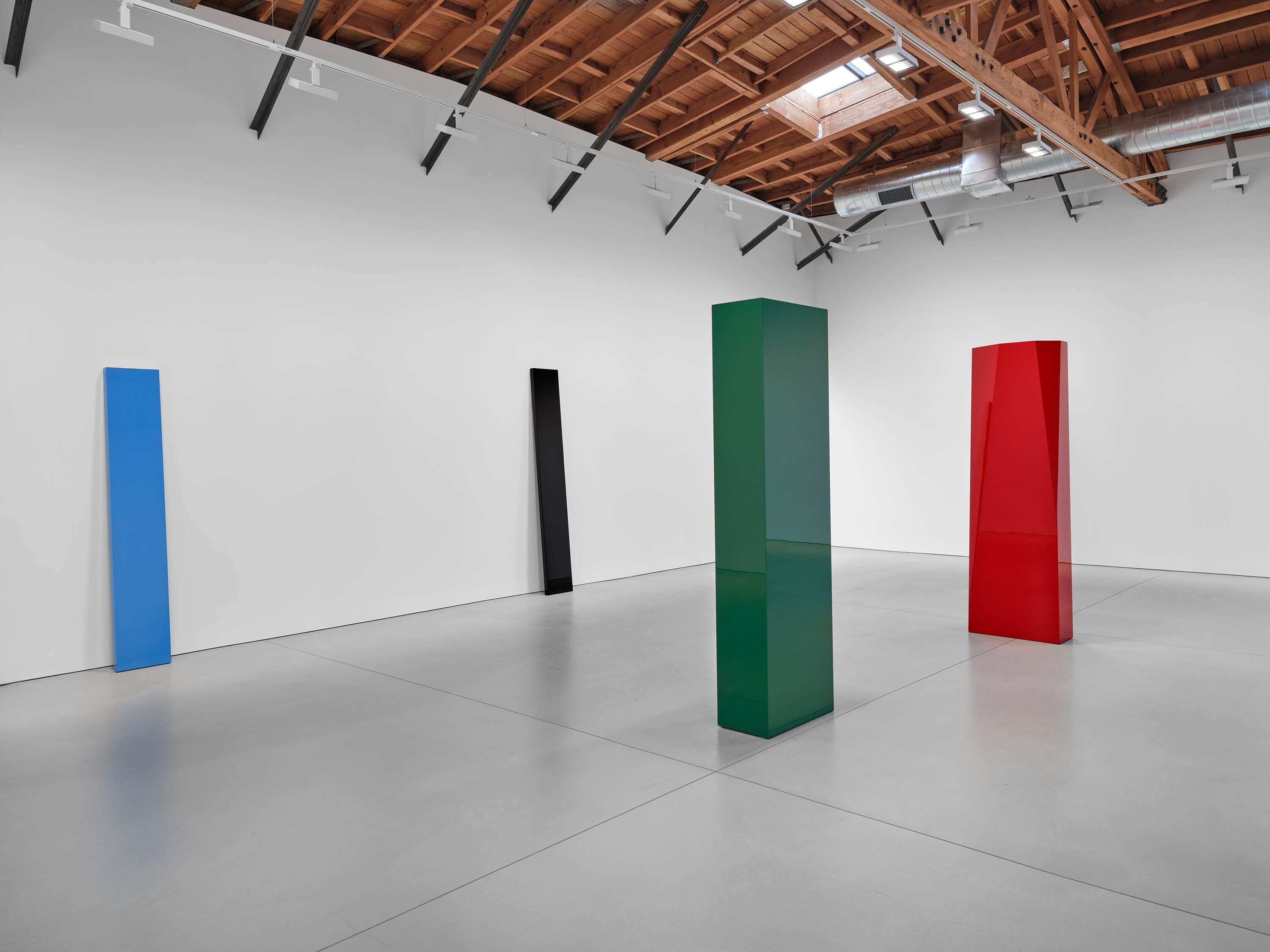 An Installation view, John McCracken, David Zwirner, Los Angeles, dated 2024