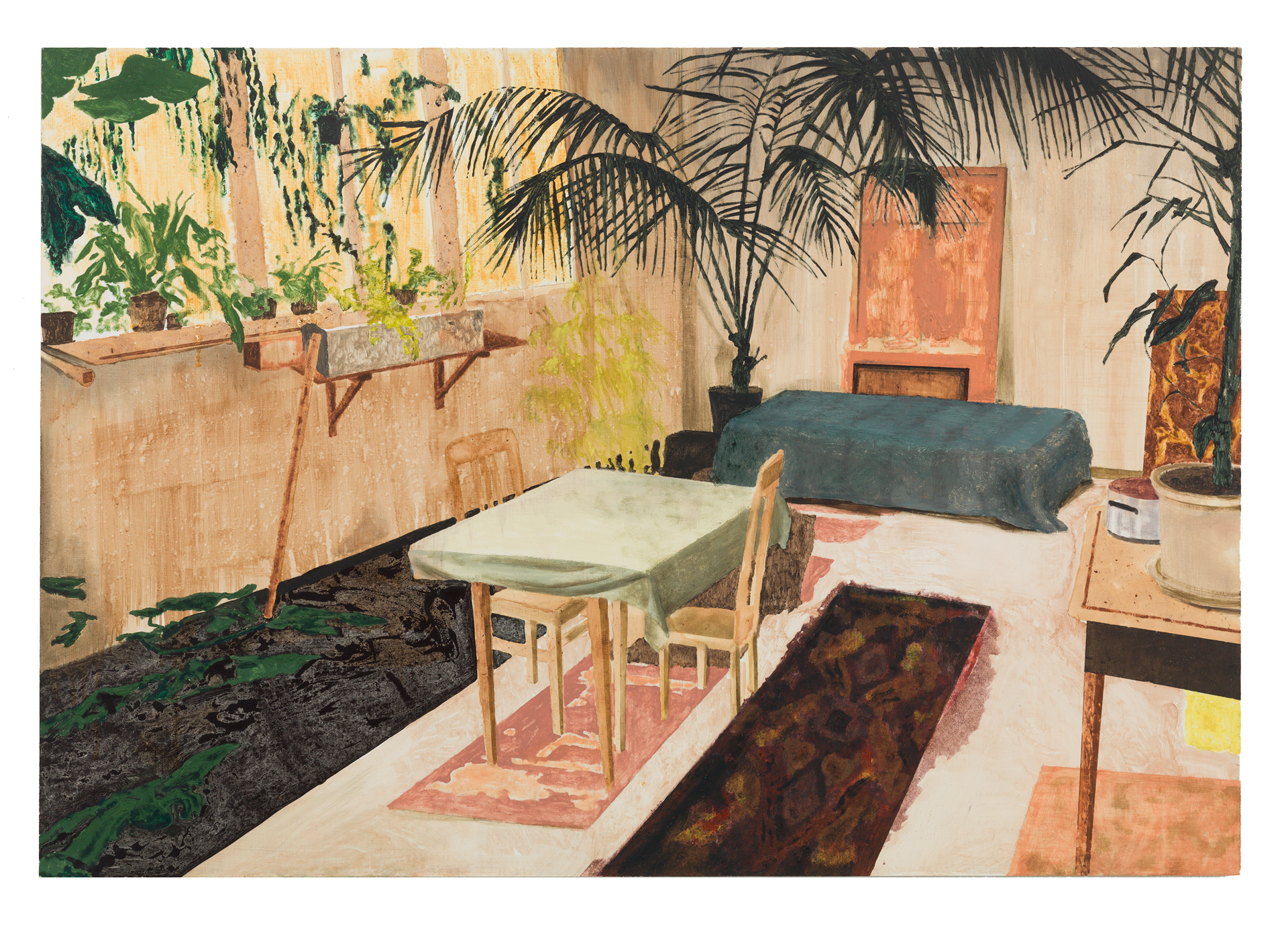 A painting by Mamma Andersson, titled Time Island, dated 2006.