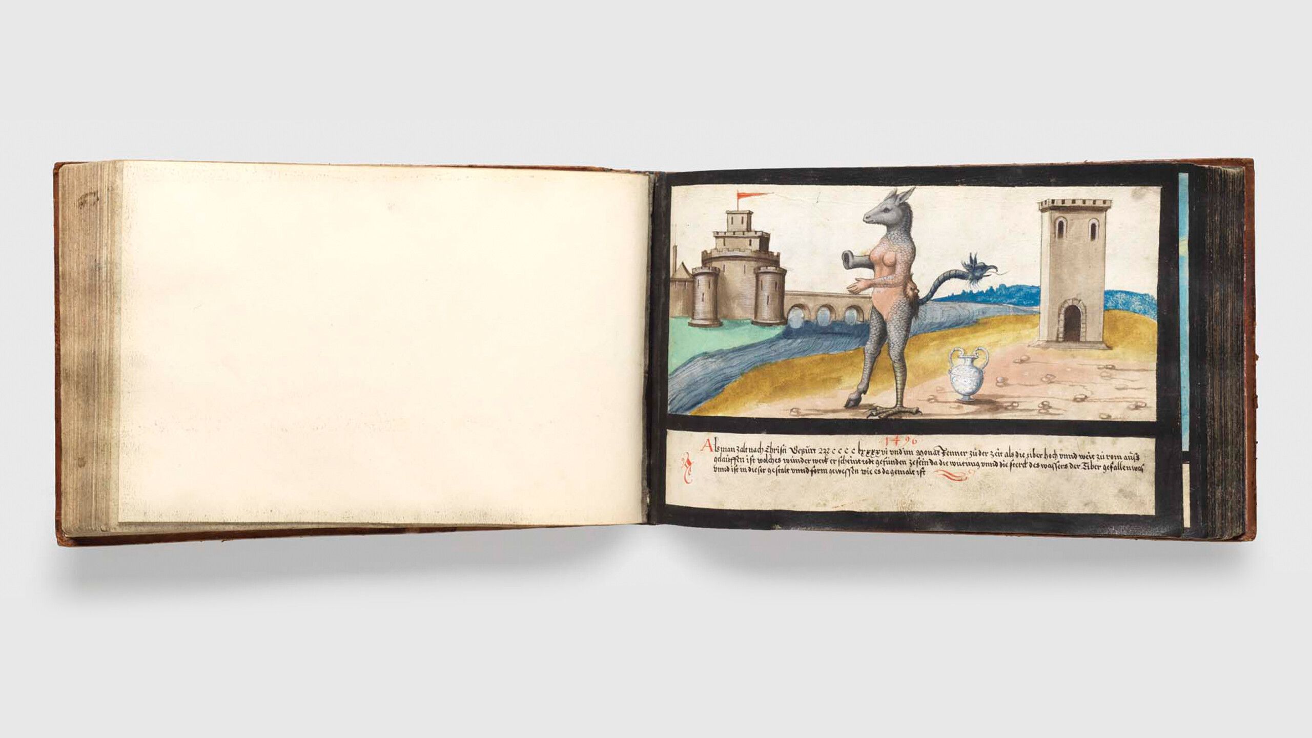 Full-page spread of the book of Miracles, Folio 90