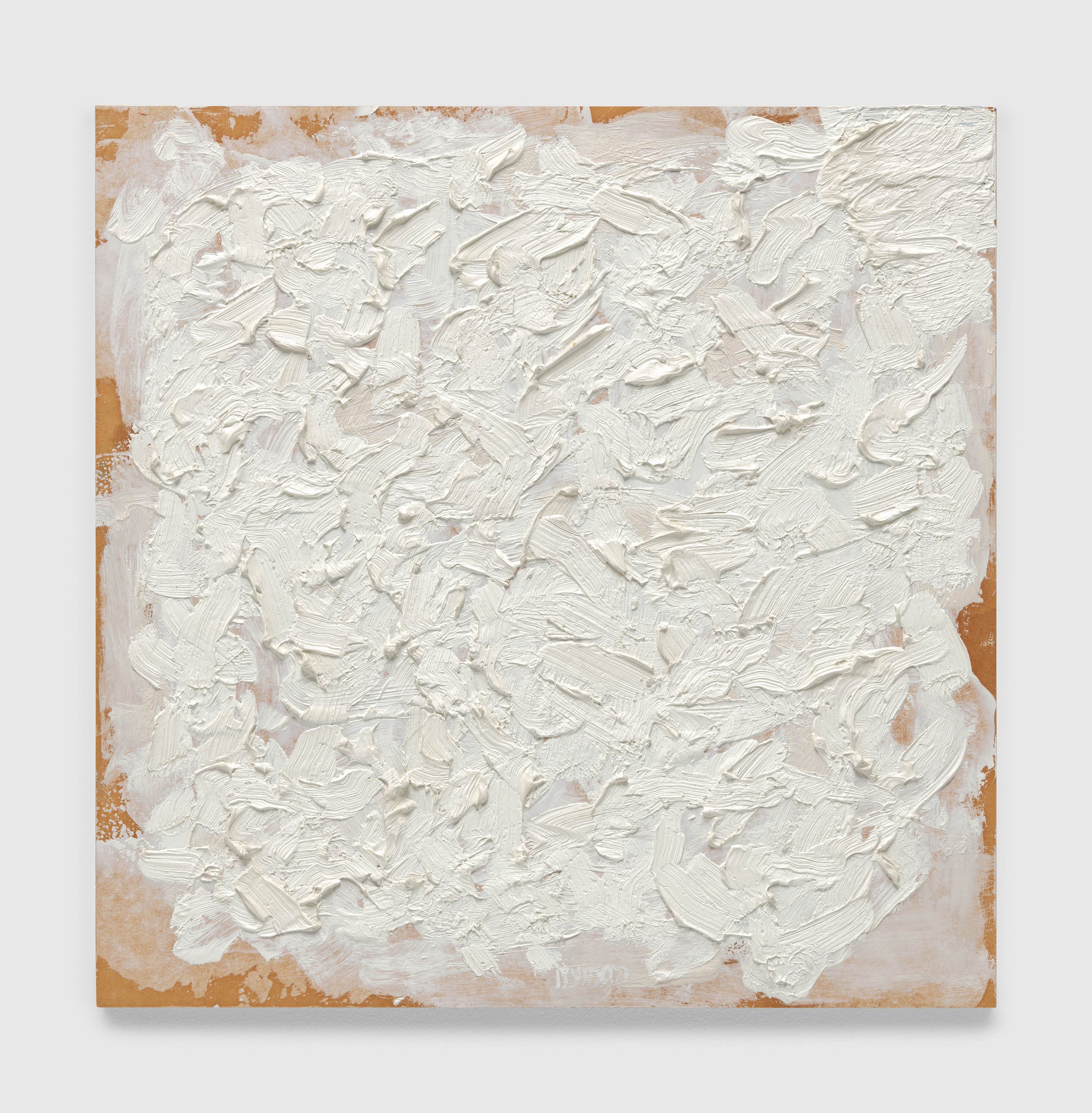 An untitled painting by Robert Ryman, circa 1963.