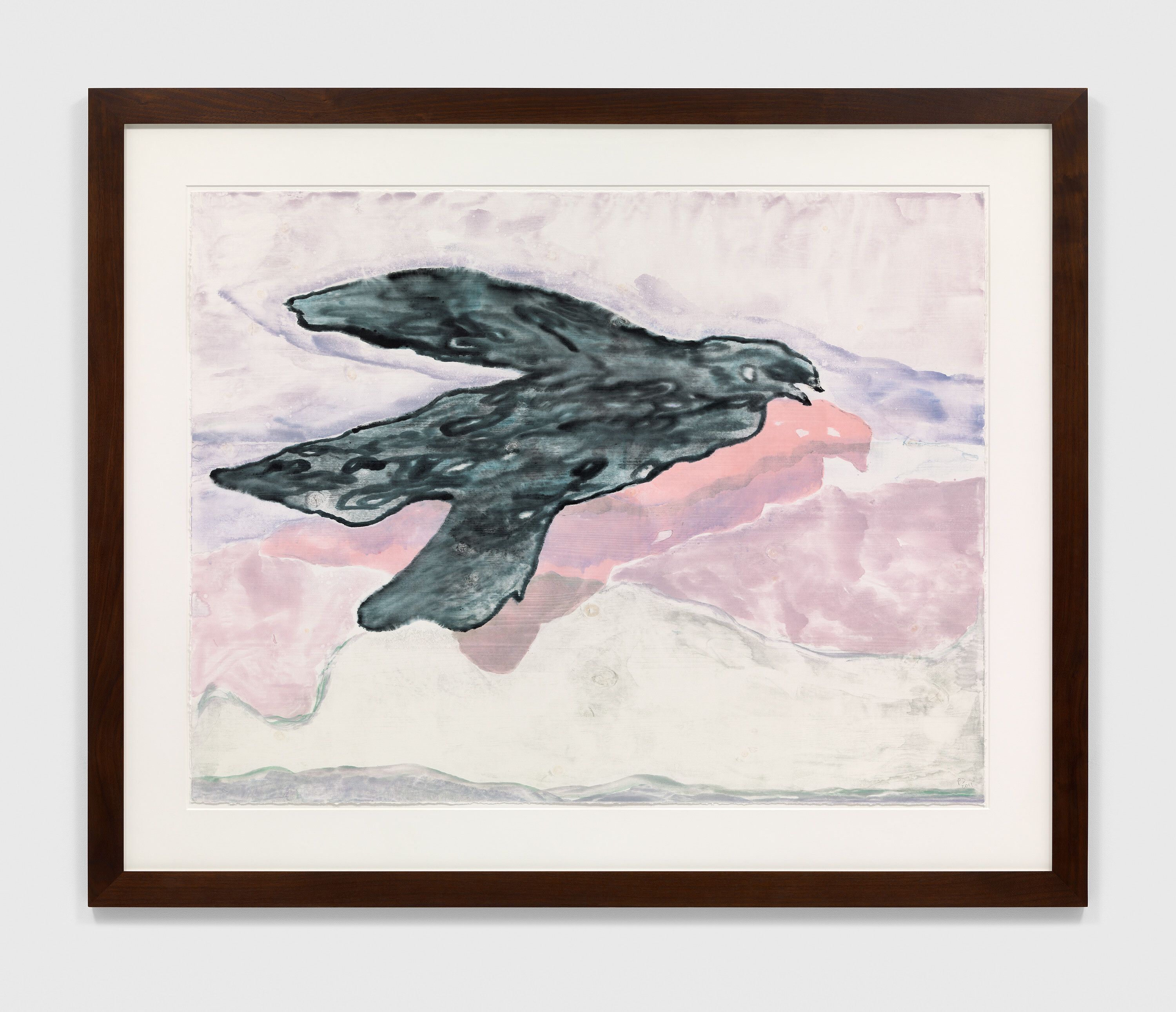 An untitled work on paper by Peter Doig, dated 2011.