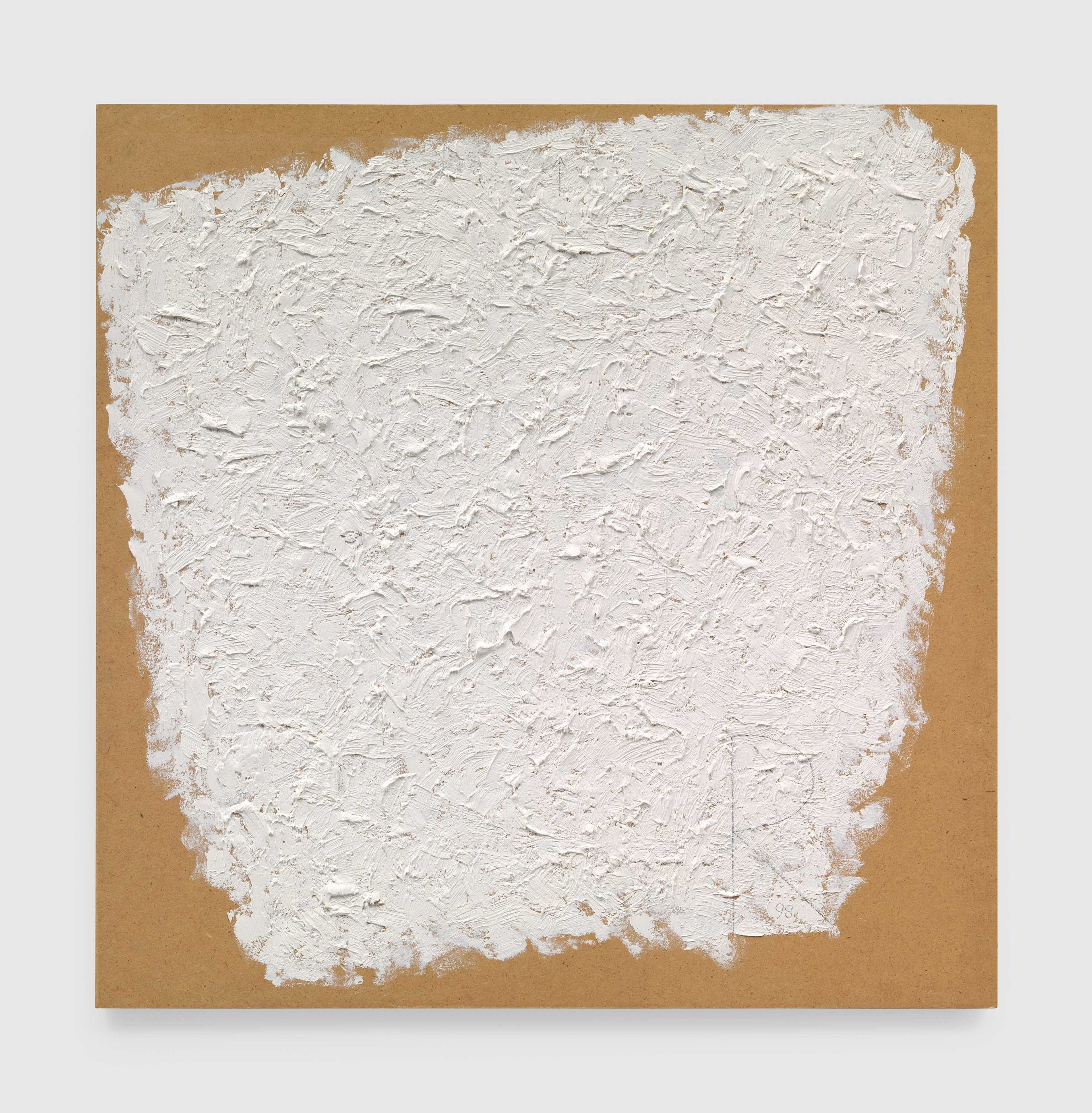A painting by Robert Ryman, titled Note, dated 1998.