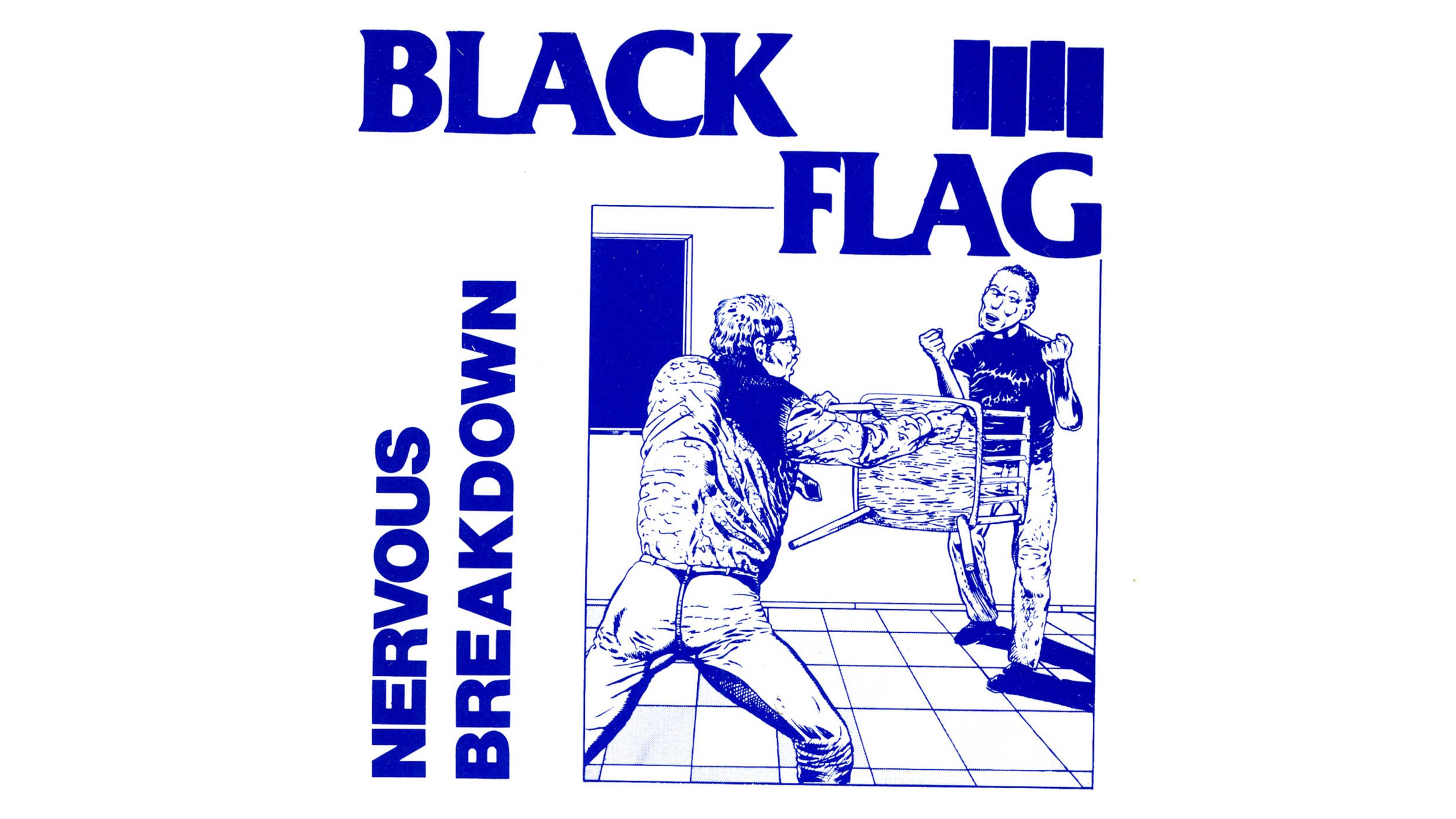 An album cover by Raymond Pettibon and Black Flag, titled Nervous Breakdown, dated 1978.