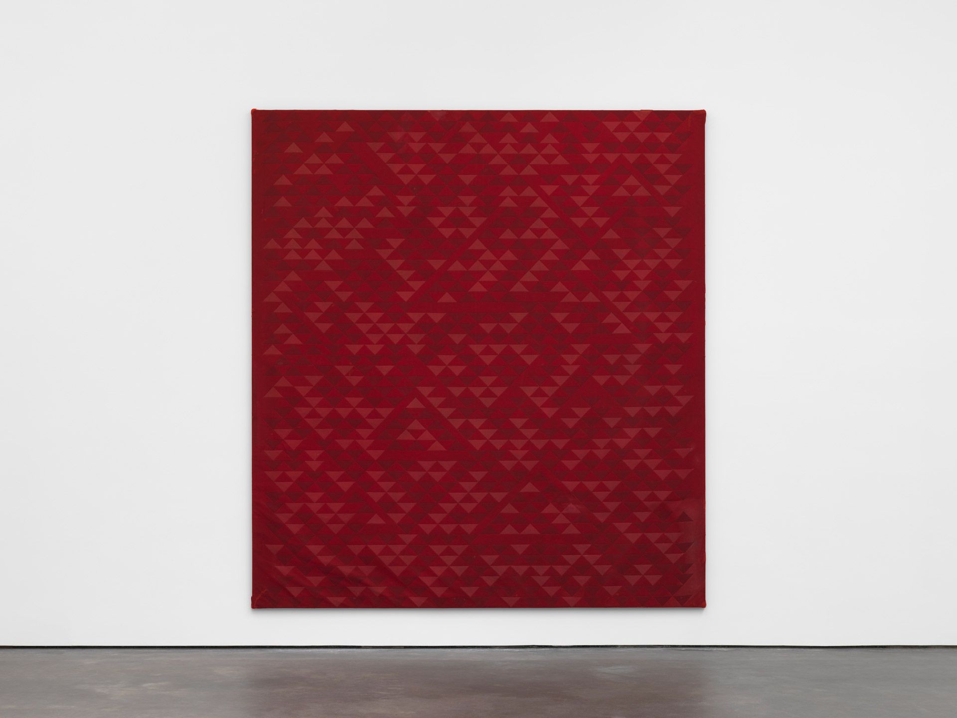 A felt textile by Anni Albers, titled Camino Real, dated 1968.