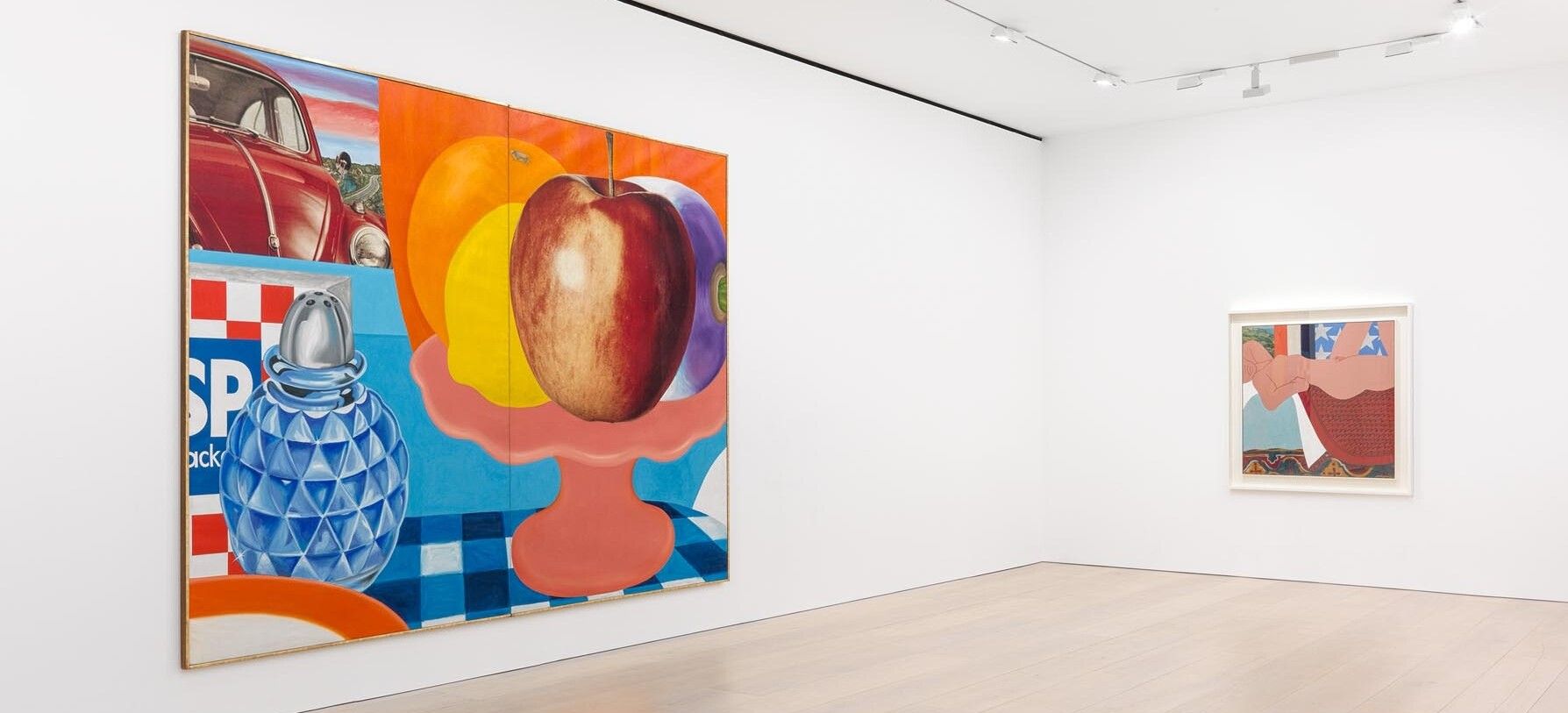 Installation view of the exhibition, Collages 1959-1964, at David Zwirner Gallery in London, dated 2016.