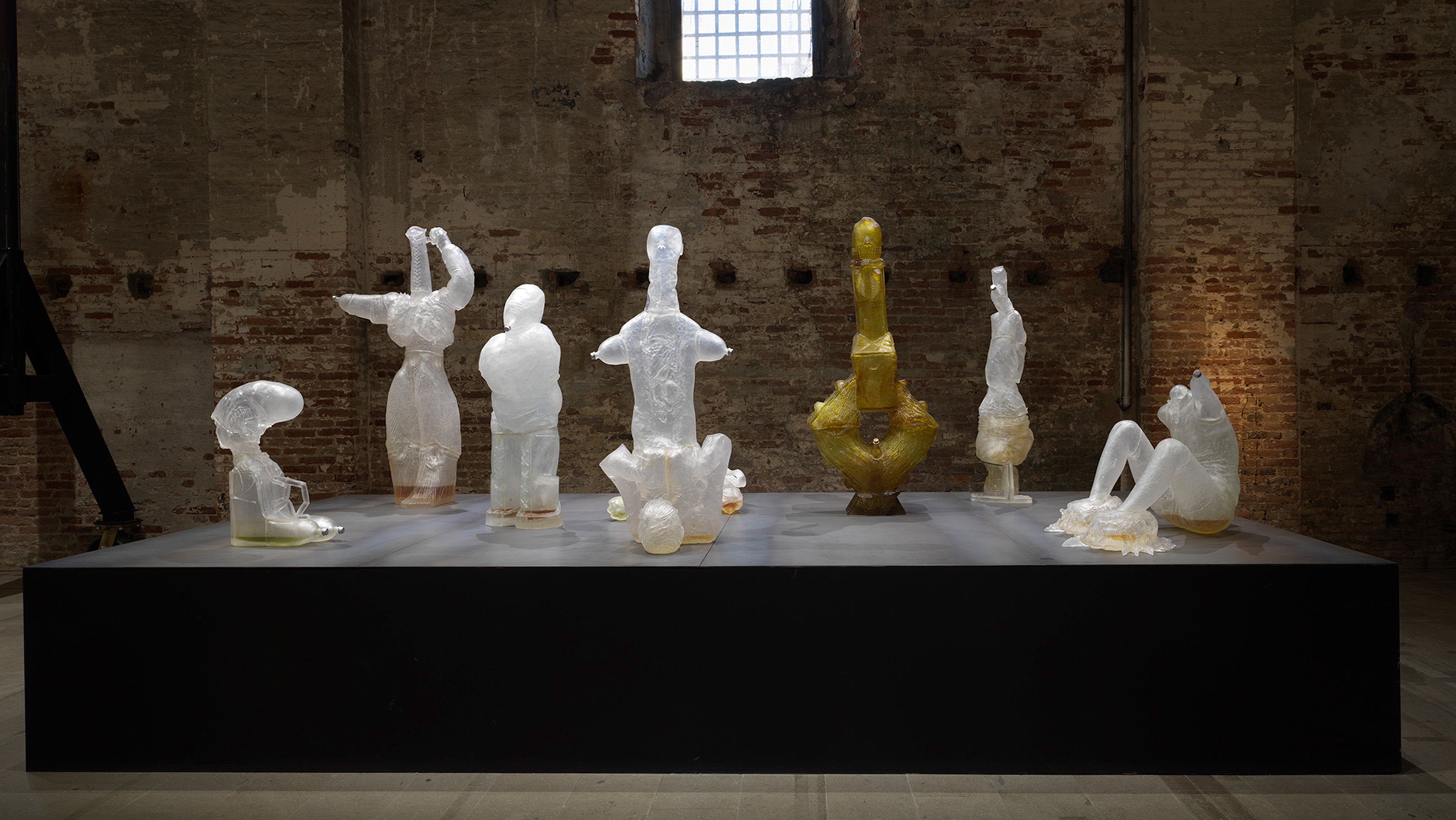 Installation view of work titled Nobodies by Andra Ursuta, in the 58th International Art Exhibition La Biennale di Venezia, dated 2019.