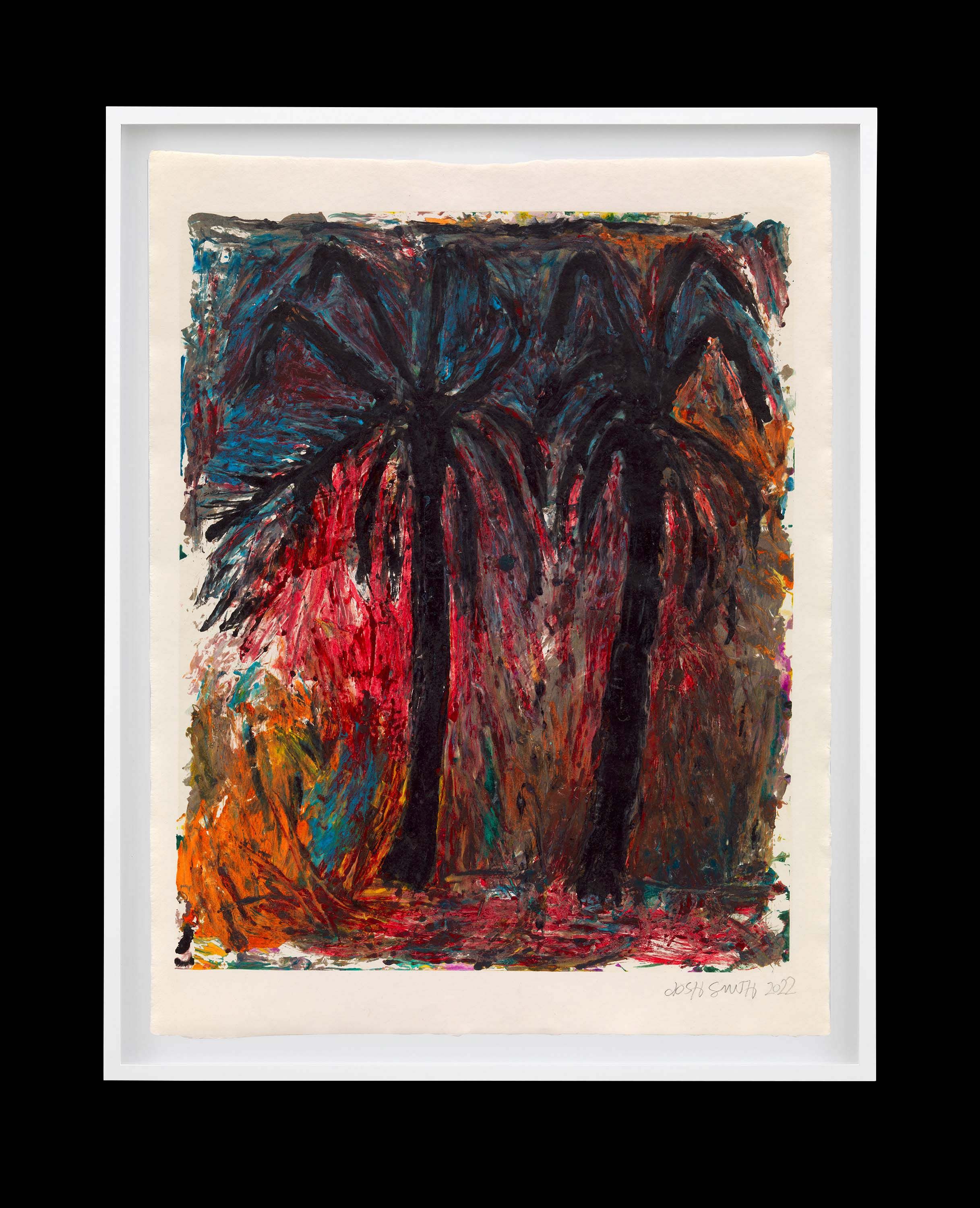 An untitled print by Josh Smith, dated 2022.