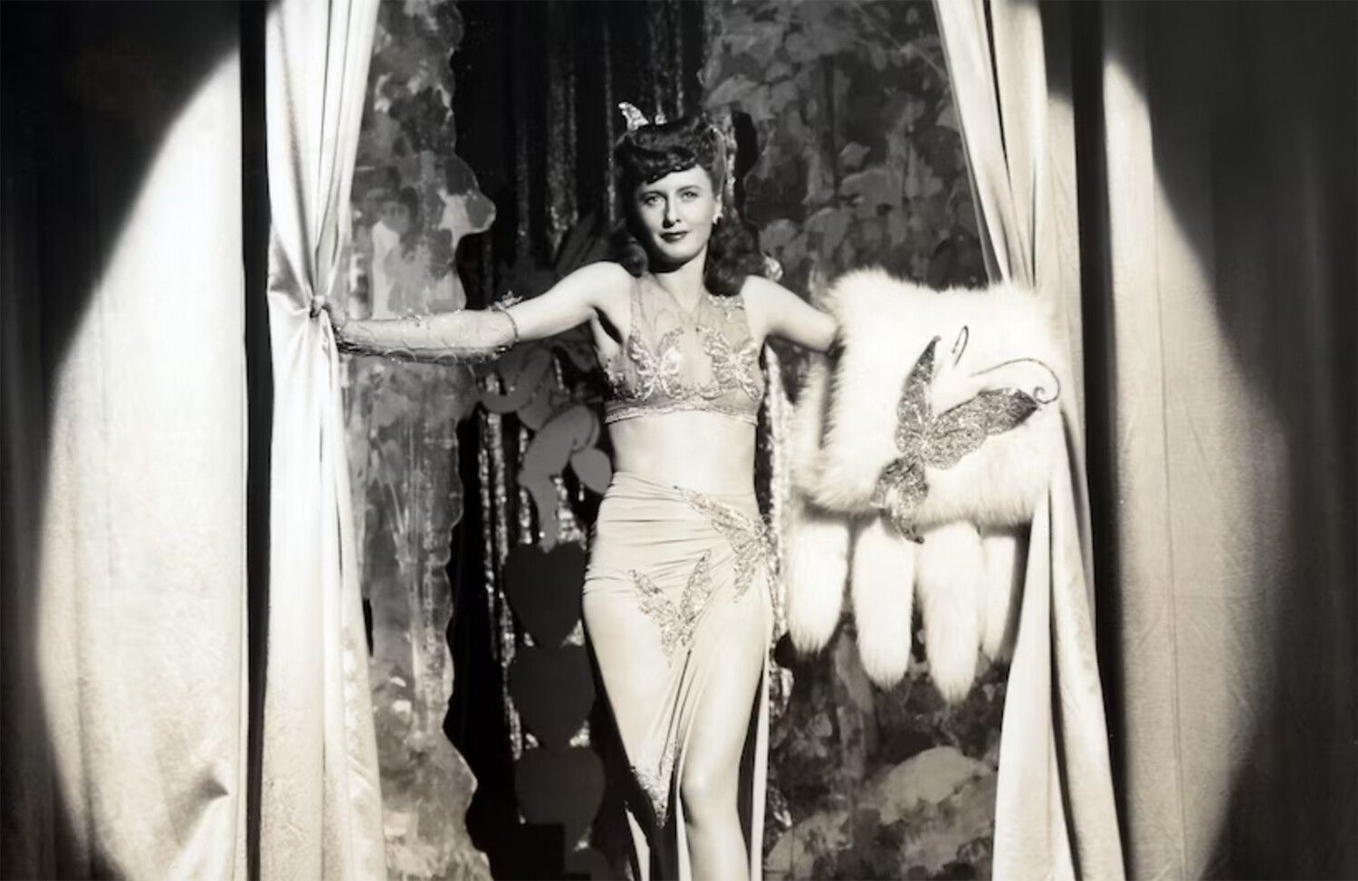 A Film still, titled Lady of Burlesque, dated 1943