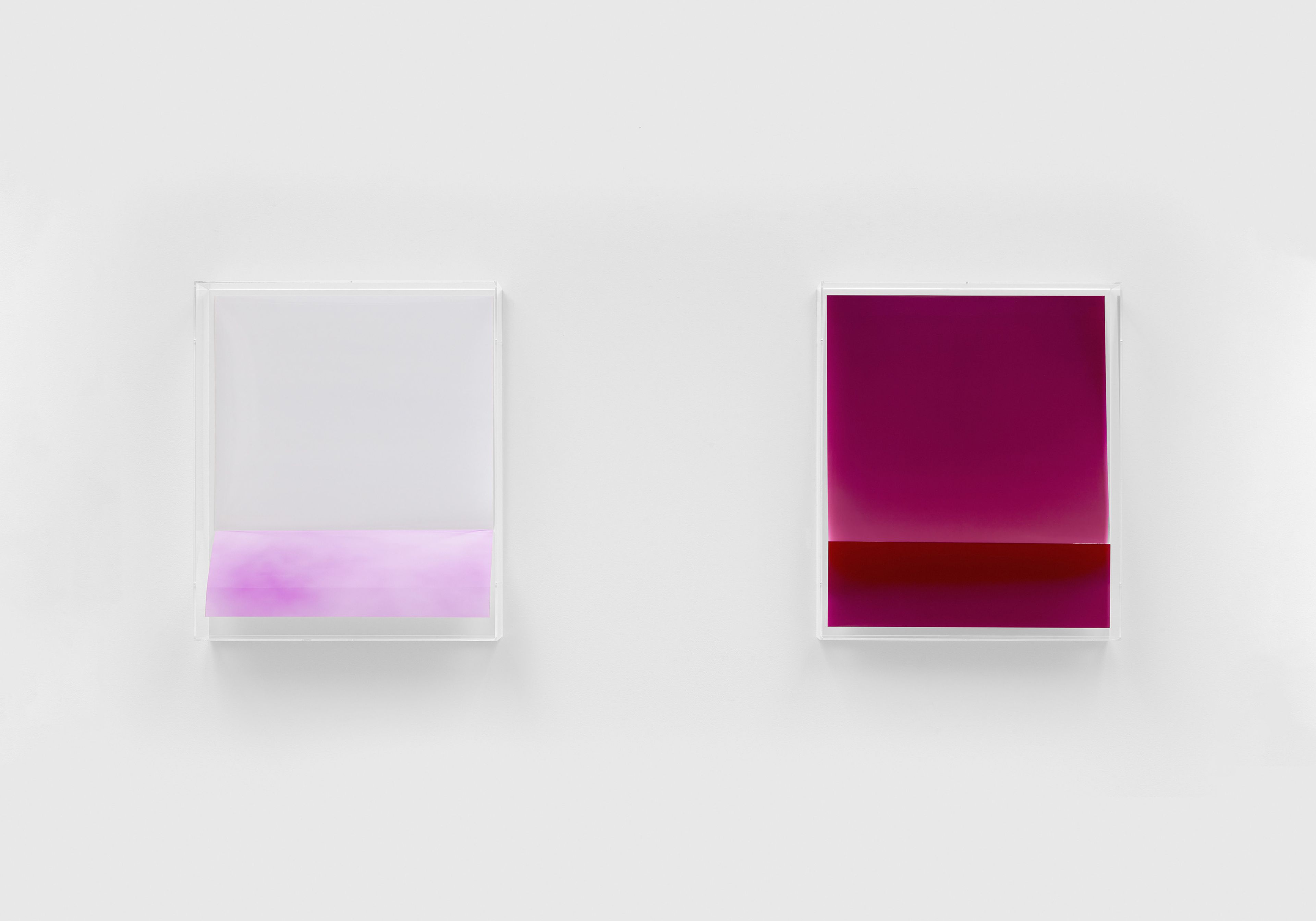 A photograph by Wolfgang Tillmans, titled Lighter, white / pink and Lighter 116, 2020 to 2023.
