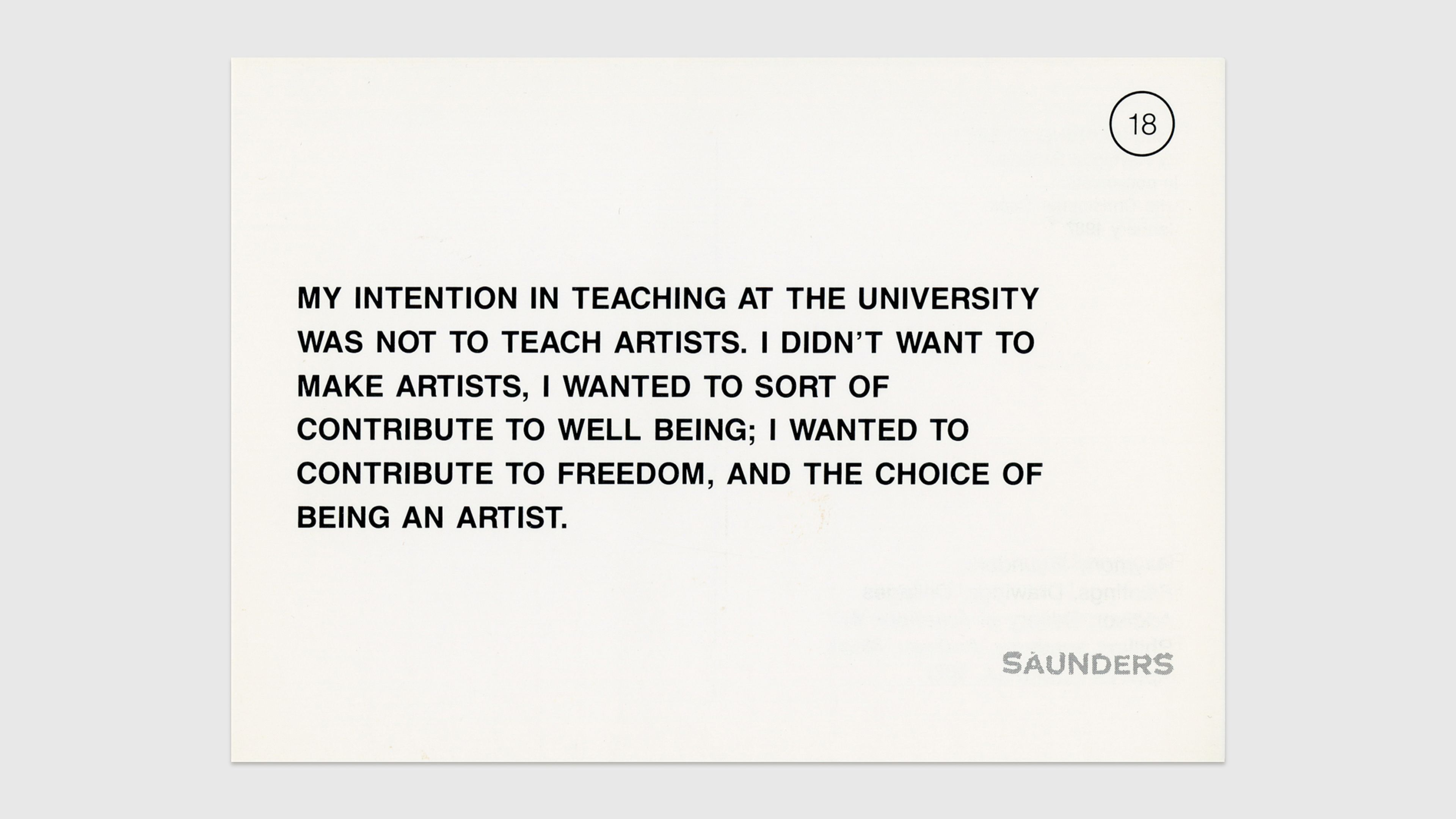 A postcard from “NOTHING TO SAY”, dated 1987