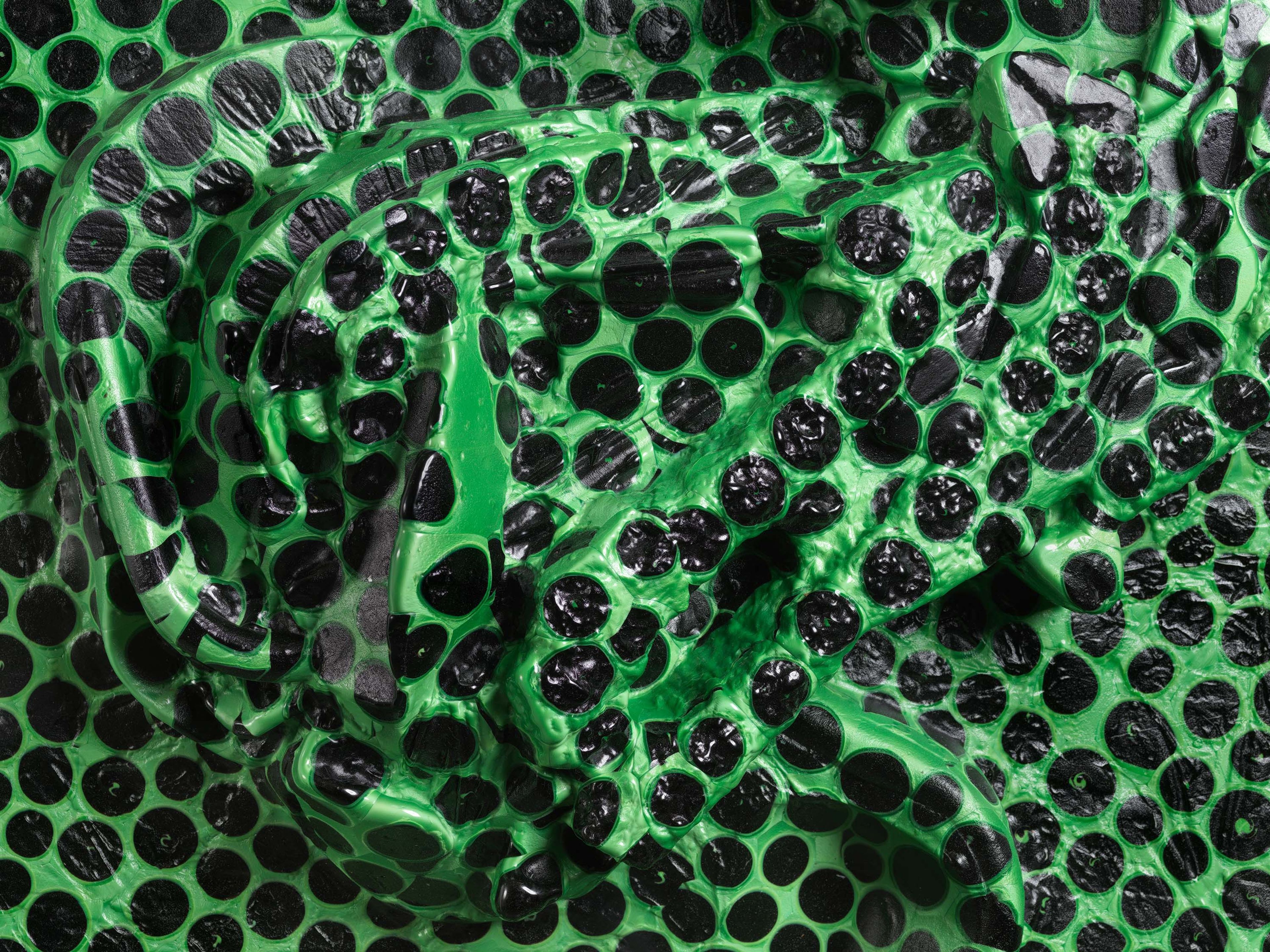 A detail from a sculpture by Andra Ursuta, titled Private Dancer (Pesto), dated 2025.