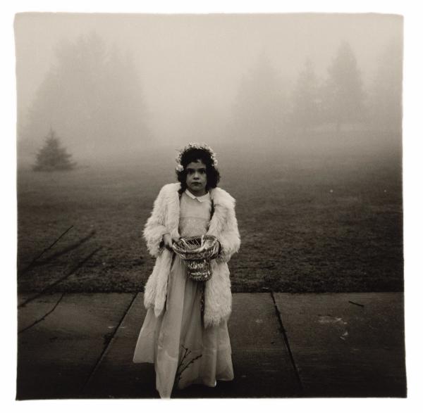 Diane Arbus — A flower girl at a wedding, Conn., 1964