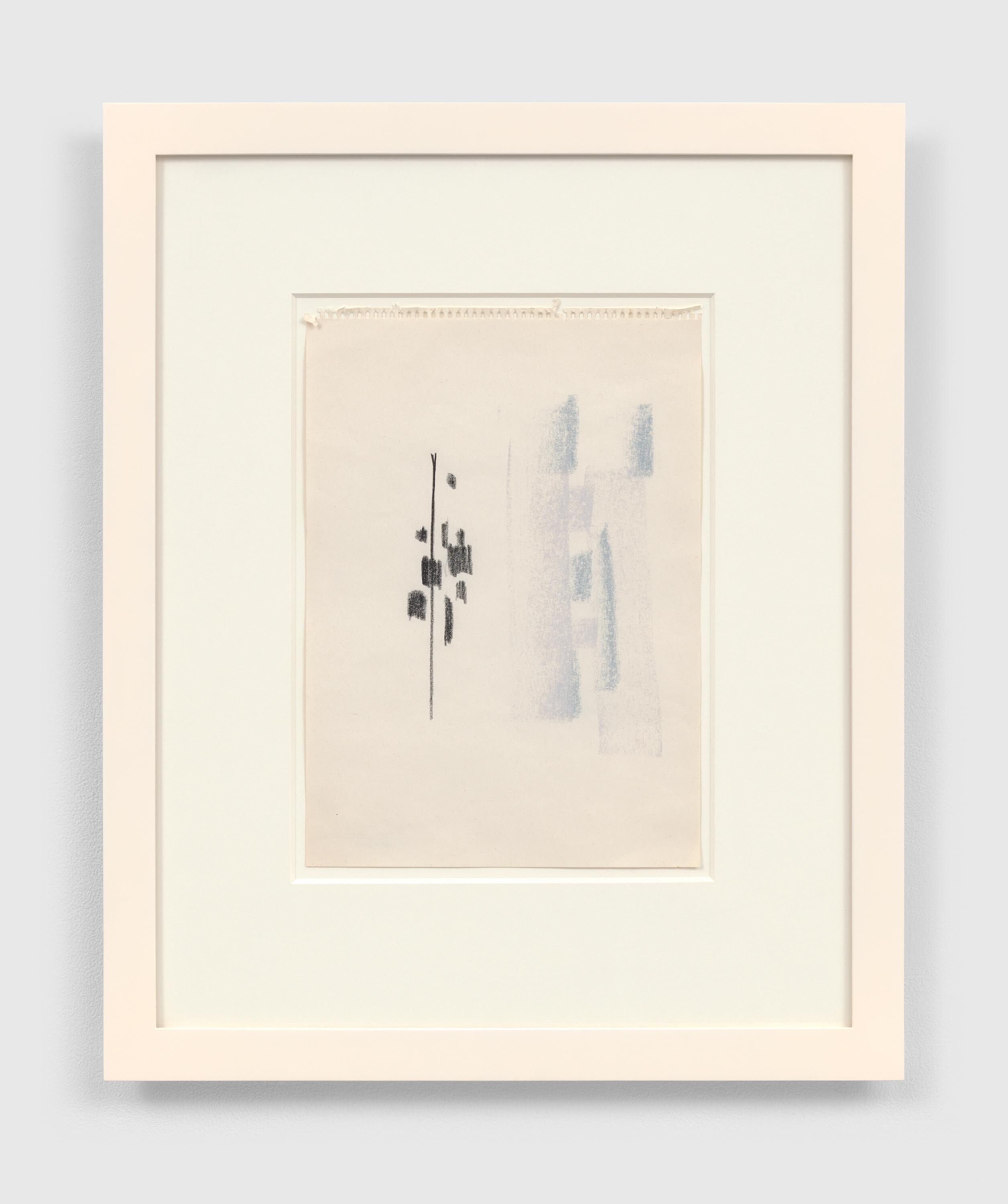 An untitled drawing by Fred Sandback, dated circa 1988.