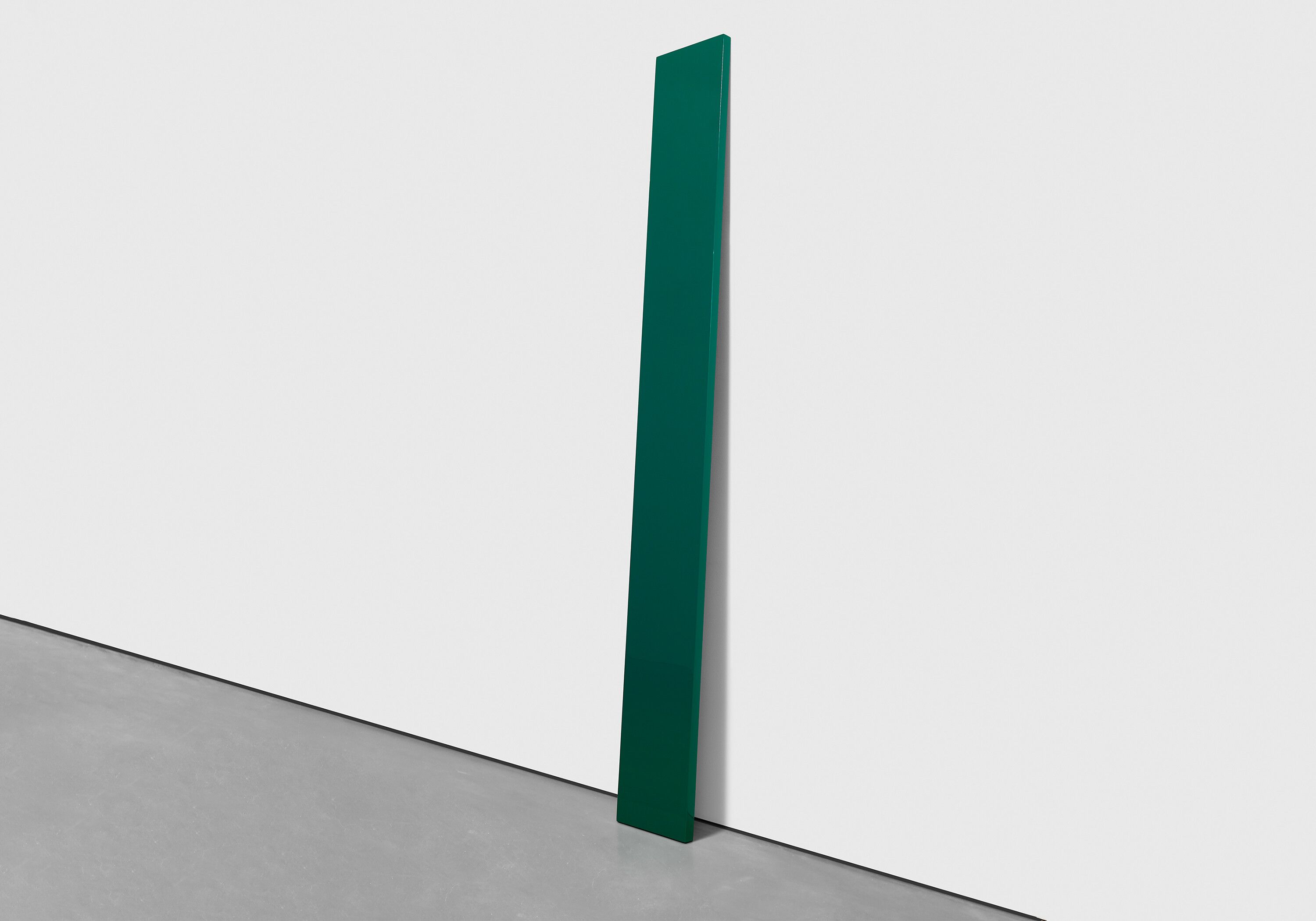 A mixed media sculpture by John McCracken, titled Cordella, 1988 to 1992.