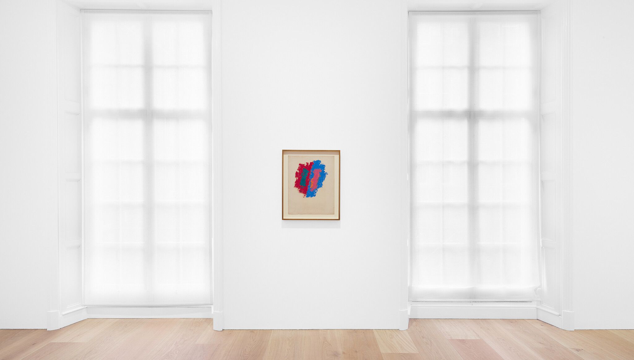 An Installation view of Josef Albers, Paintings Titled Variants, David Zwirner, London, dated 2023