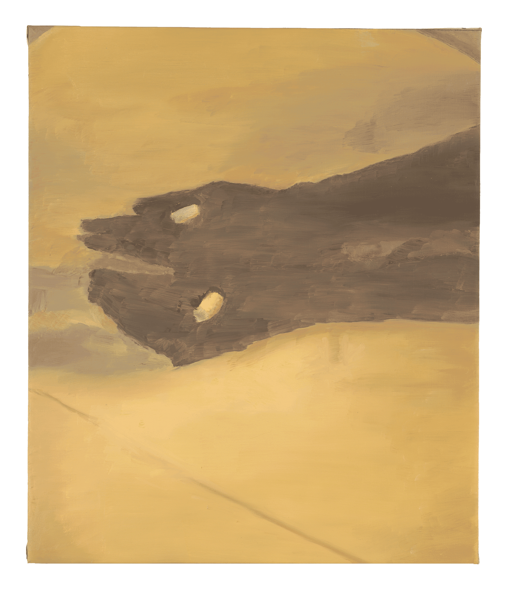 A painting by Luc Tuymans, titled Chalk, dated 2000.