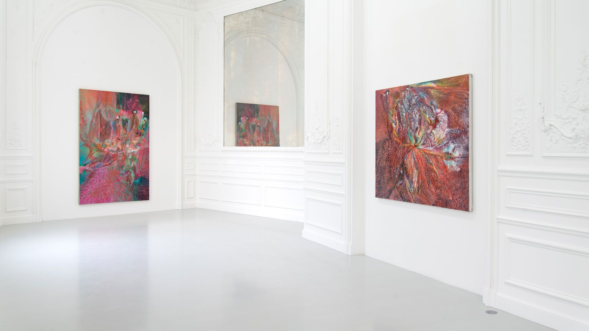 An installation view featuring works by Lucy Bull